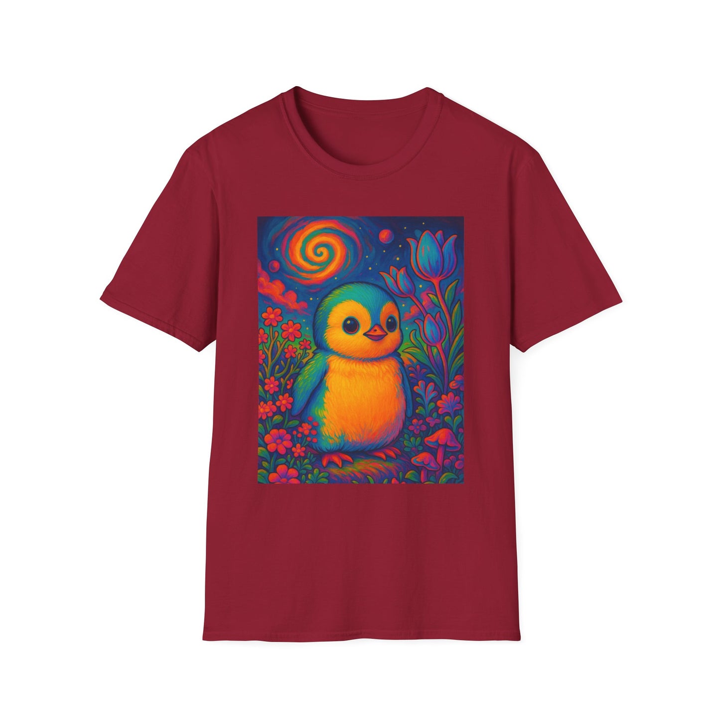 Psychedelic Baby Penguin T-Shirt – Trippy Cute Animal Tee – Gift for Penguin Lovers – Groovy Nature Shirt for Weirdos, Hippies, and Art Freaks
