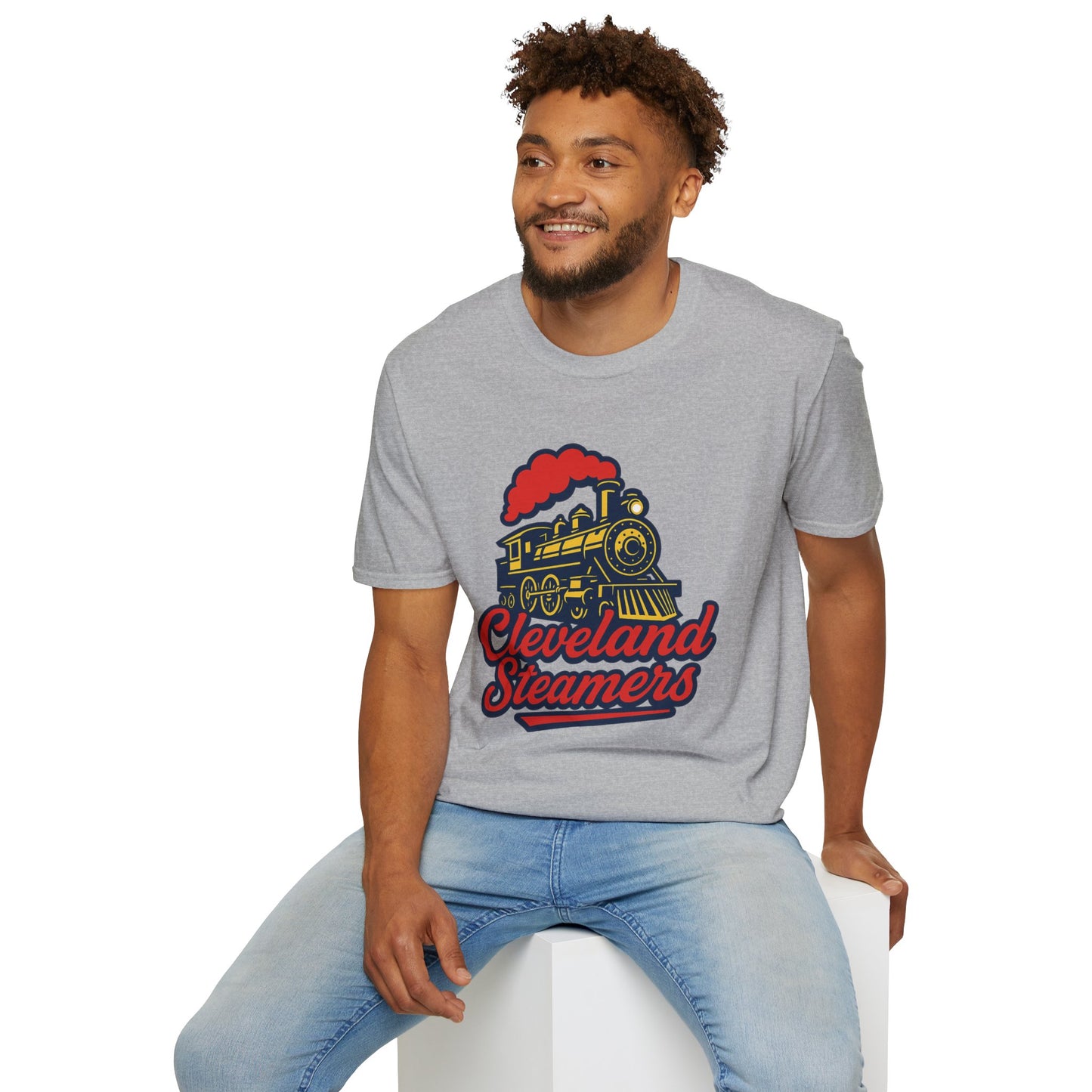Cleveland Steamers Funny Train T Shirt Retro Sports Parody Tee Gift for Cleveland Fans Gag Shirt Locomotive Joke Apparel for Adults