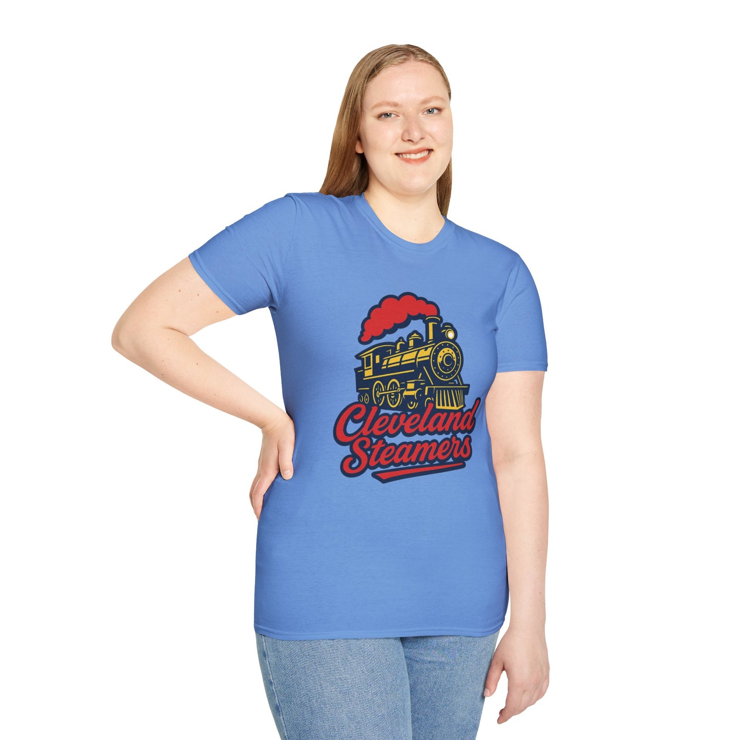Cleveland Steamers Funny Train T Shirt Retro Sports Parody Tee Gift for Cleveland Fans Gag Shirt Locomotive Joke Apparel for Adults