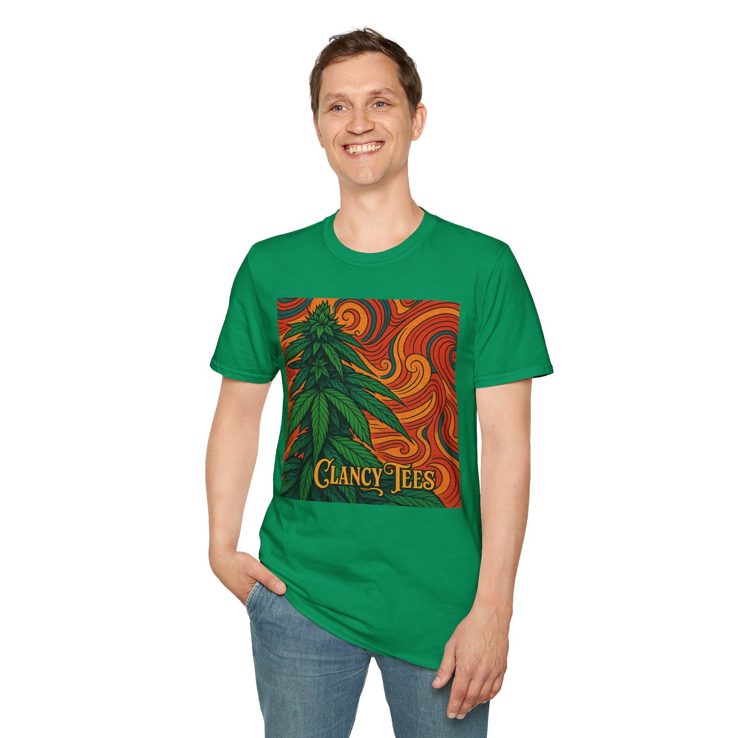 Artistic Cannabis Unisex T-Shirt | Chill Vibes | Eco-Friendly Tee | Gift for Smokers | Festival Wear | Casual Style