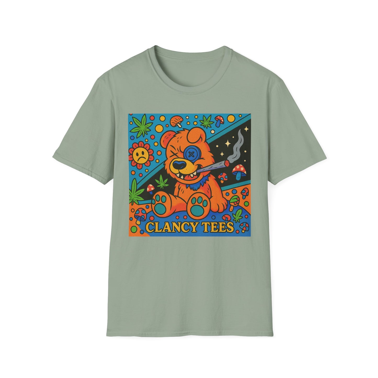 Vibrant Animal Graphic T-Shirt, Casual Tee for Pet Lovers, 420 Friendly Gift, Retro Style, Summer Wear, Fun Everyday Top