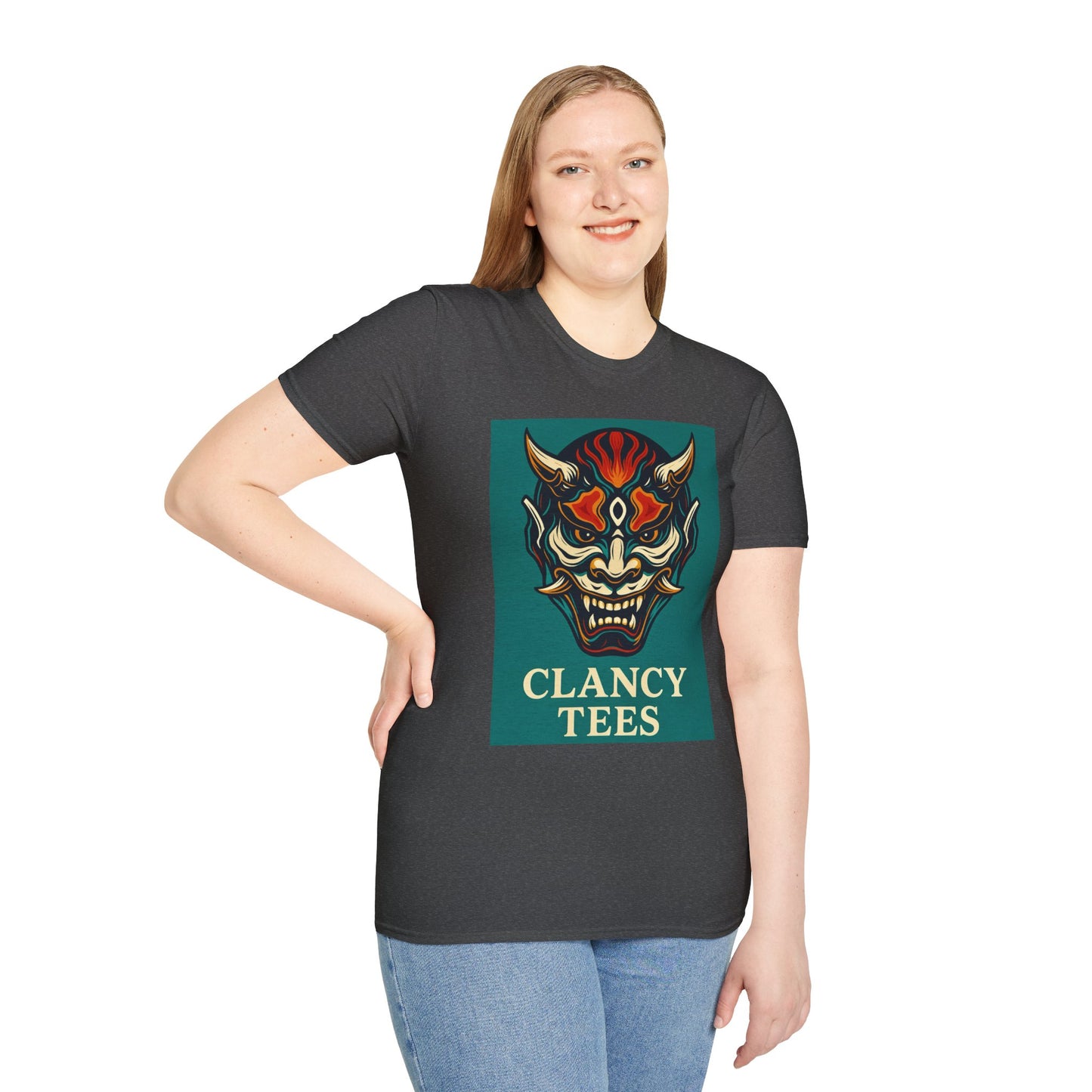 Graphic T-Shirt with Unique Demon Design, Unisex Tee, Casual Wear, Gift for Fans, Halloween Apparel, Streetwear