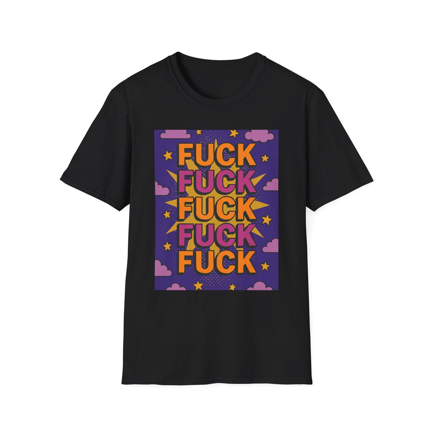 Stacked Fuck Shirt – Funny Profanity Graphic Tee for Overstimulated Adults, Stress Relief Wear, Gift for Burnouts, Cynics, and Sarcastic Friends