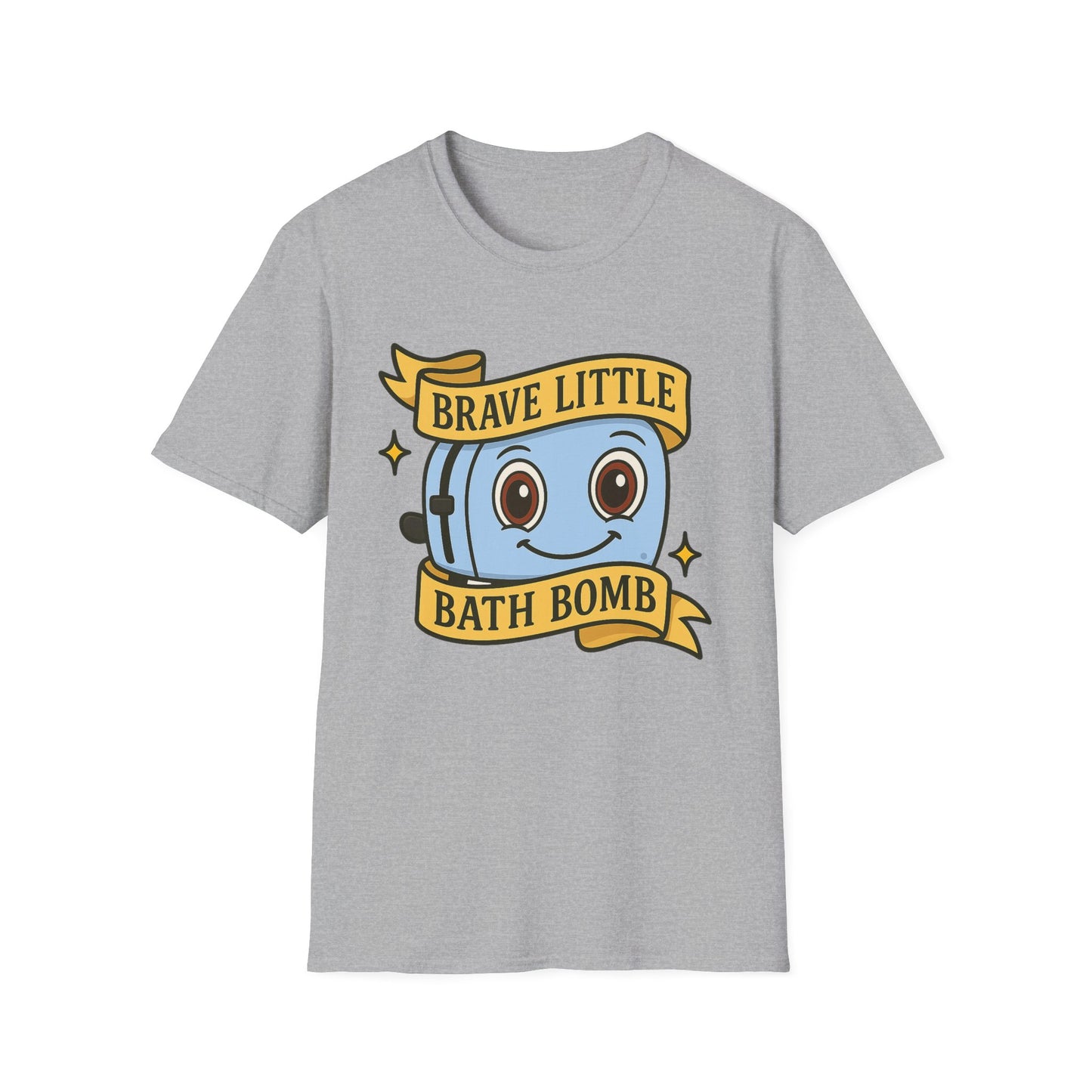 Brave Little Bath Bomb T-Shirt, Whimsical Tee for Kids, Fun Gift for Birthdays, Bath Lovers, Unique Graphic Shirt
