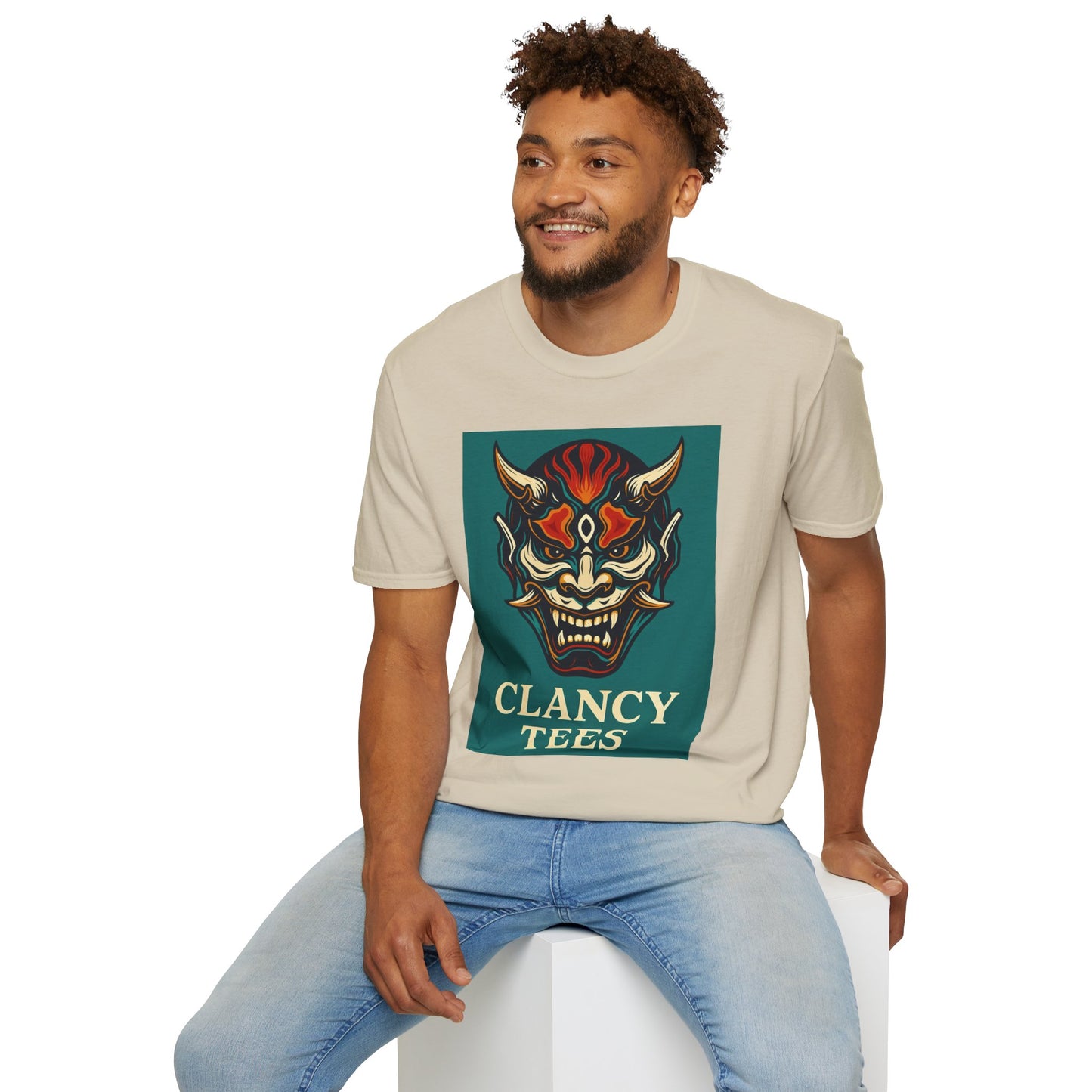 Graphic T-Shirt with Unique Demon Design, Unisex Tee, Casual Wear, Gift for Fans, Halloween Apparel, Streetwear