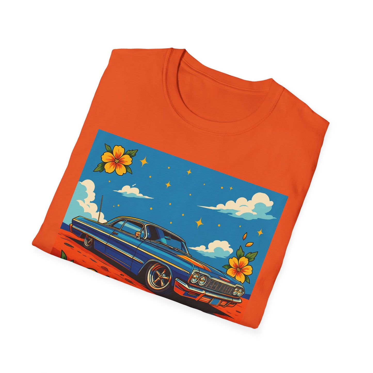 Lowrider Car Retro Shirt – Chicano Style Graphic Tee – Gift for Classic Car Lovers, Vintage Culture Fans, and Custom Car Aesthetic Addicts