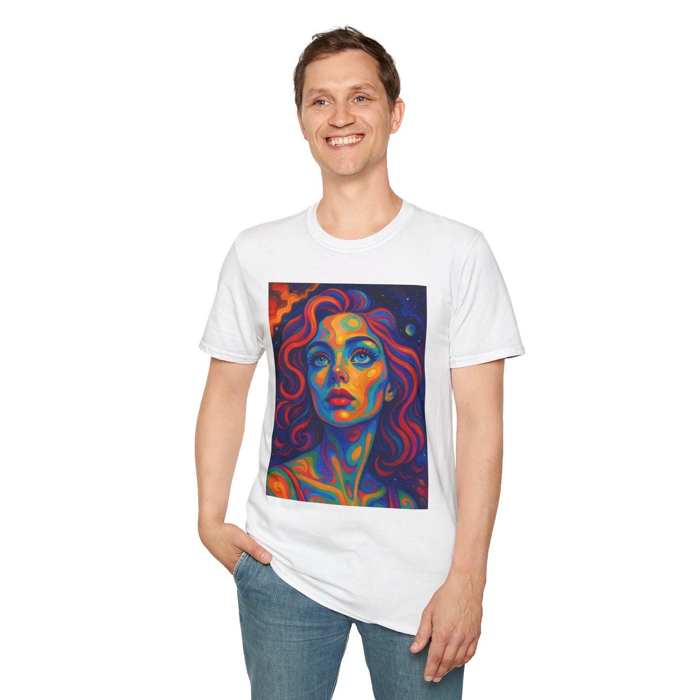 Psychedelic Woman Face Shirt | Trippy Pop Art T-Shirt | Colorful Surreal Portrait Tee | Gift for Art Lovers