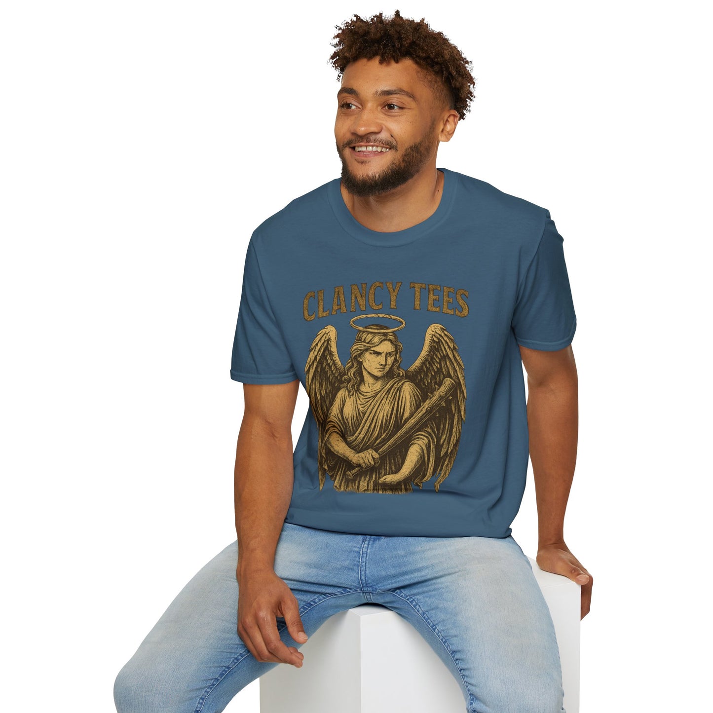 Warrior Angel T-Shirt Gothic Archangel Graphic Tee Dark Fantasy Shirt Gift for Metal Fans Gift for Angel Lovers Celestial Warrior Artwork