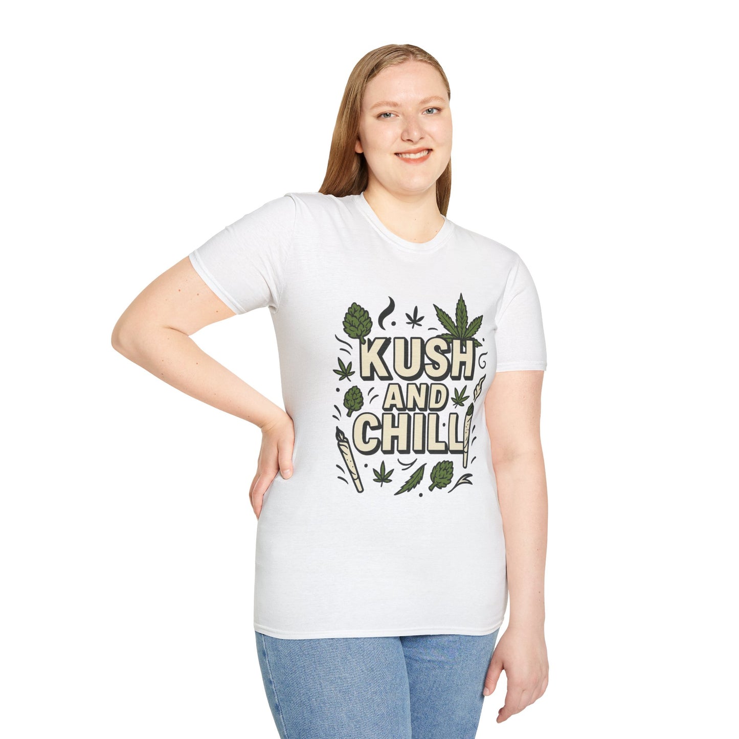 Kush and Chill Funny Weed Shirt – Stoner Relaxation Tee – Gift for Potheads, Chill Smokers, Cannabis Lovers, and 420 Enthusiasts