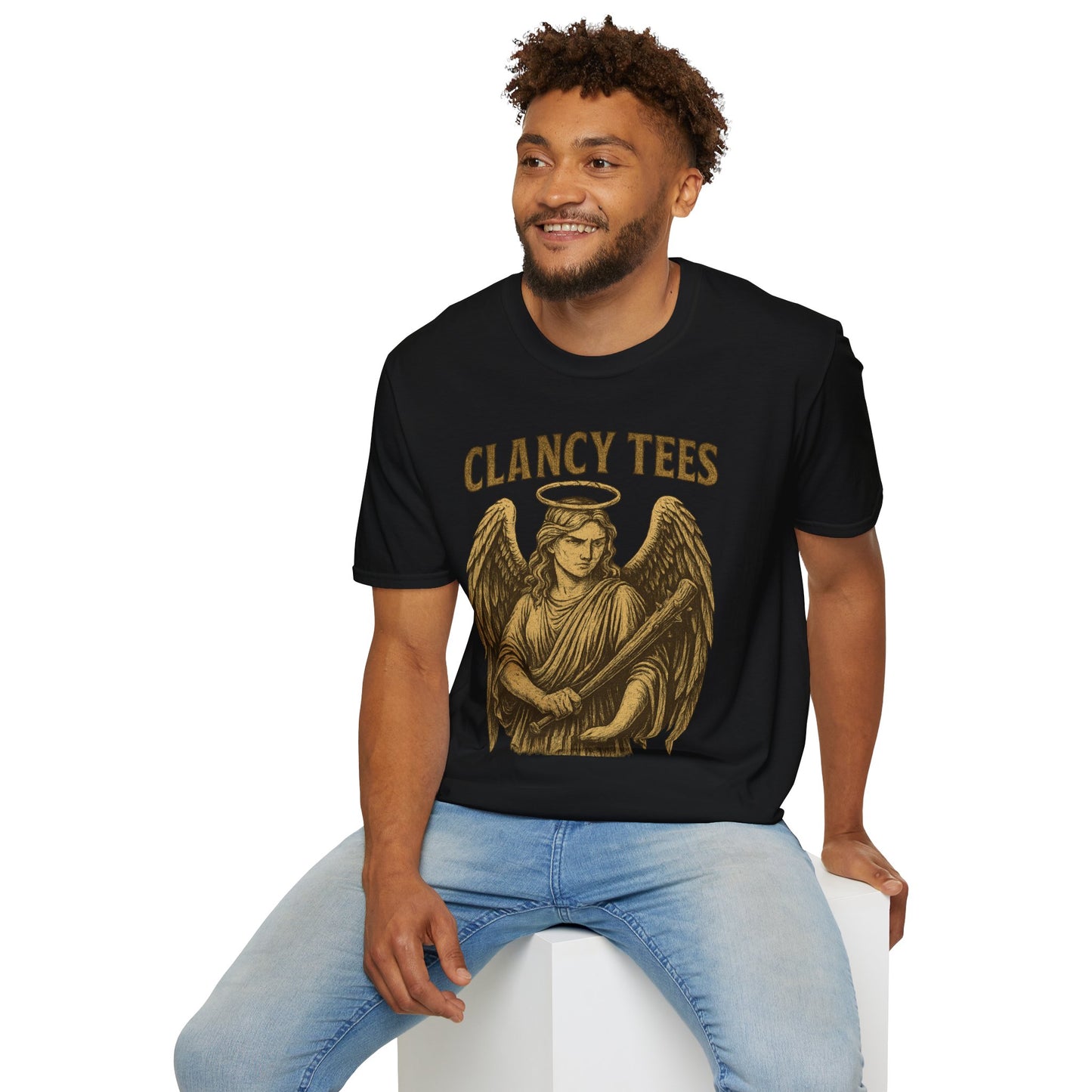 Warrior Angel T-Shirt Gothic Archangel Graphic Tee Dark Fantasy Shirt Gift for Metal Fans Gift for Angel Lovers Celestial Warrior Artwork