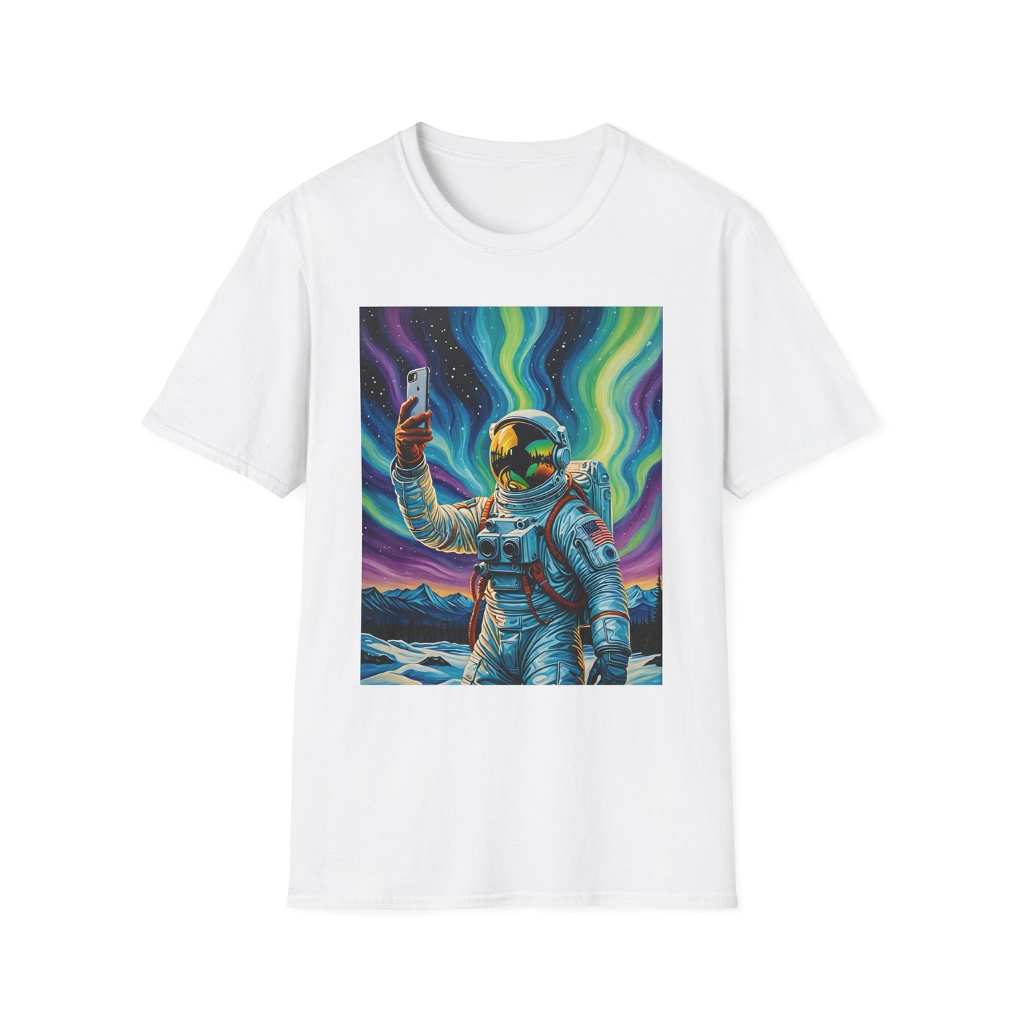 Vibrant Astronaut T-Shirt - Cosmic Vibes, Space Lover Gift, Unisex Casual Wear, Unique Graphic Tee, Festival Fashion
