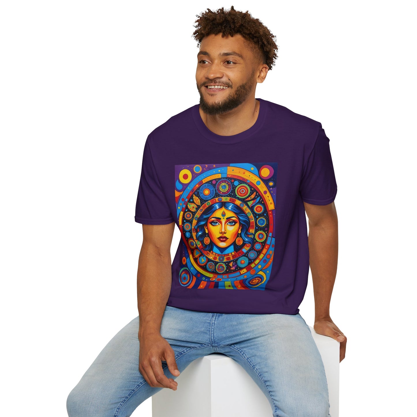 Vibrant Art T-Shirt - Unisex Softstyle Tee, Colorful Graphic Shirt, Gift for Art Lovers, Perfect for Casual Wear, Unique Statement Piece