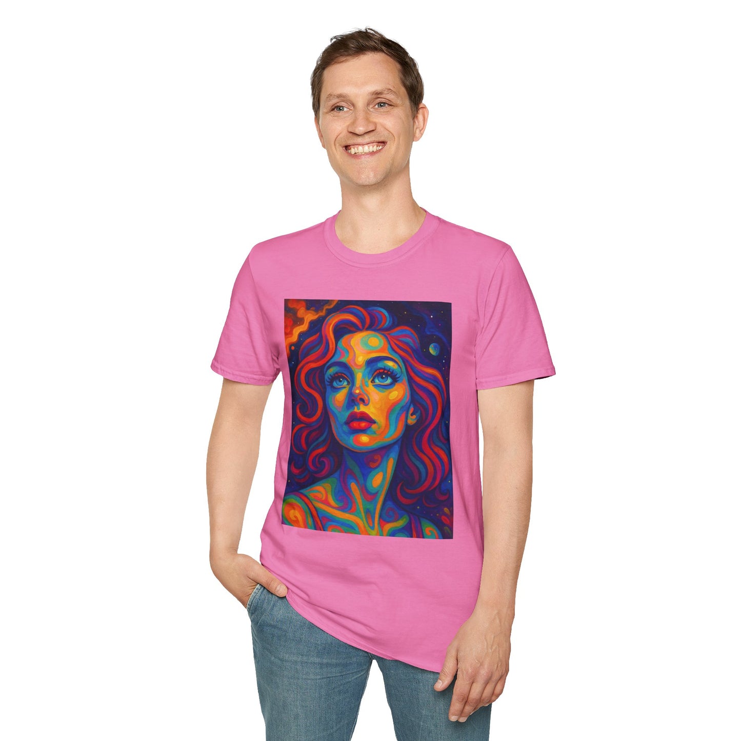 Psychedelic Woman Face Shirt | Trippy Pop Art T-Shirt | Colorful Surreal Portrait Tee | Gift for Art Lovers