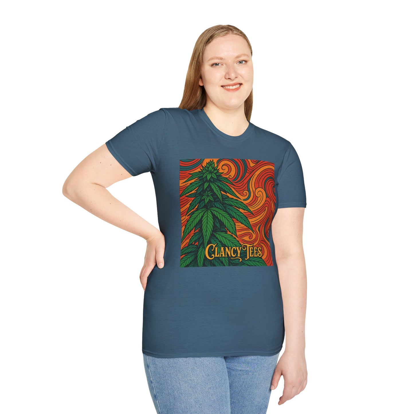 Artistic Cannabis Unisex T-Shirt | Chill Vibes | Eco-Friendly Tee | Gift for Smokers | Festival Wear | Casual Style