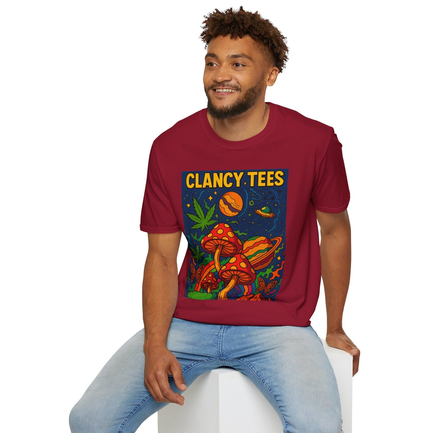 Psychedelic Mushroom T Shirt – Trippy Cosmic Graphic Tee, Stoner Festival Top, Gift for Psychedelic Art Lovers