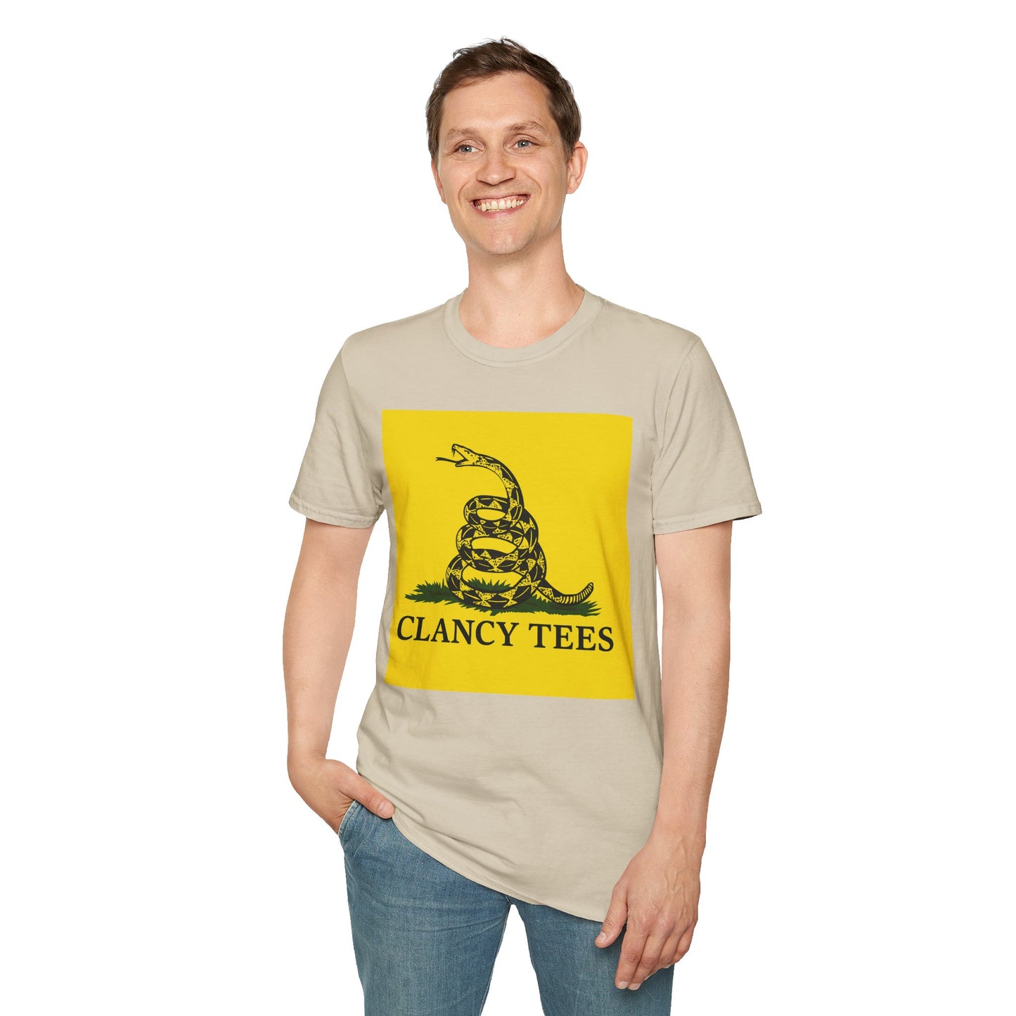 Coiled Snake Parody Tee – Satirical Rattlesnake Shirt – Gift for Sarcastic Rebels, Libertarian Dropouts, and Political Burnouts