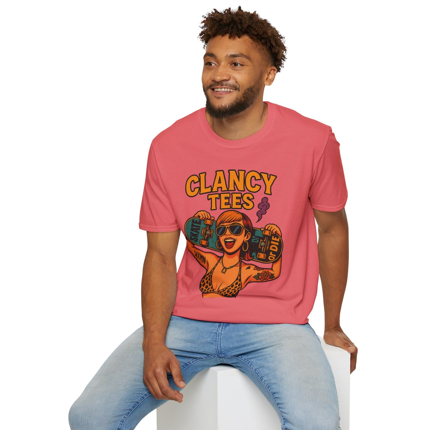 Trendy Graphic Tee, Vintage Skateboarding Shirt, Casual Summer Top, Perfect for Skate Enthusiasts, Streetwear Wardrobe