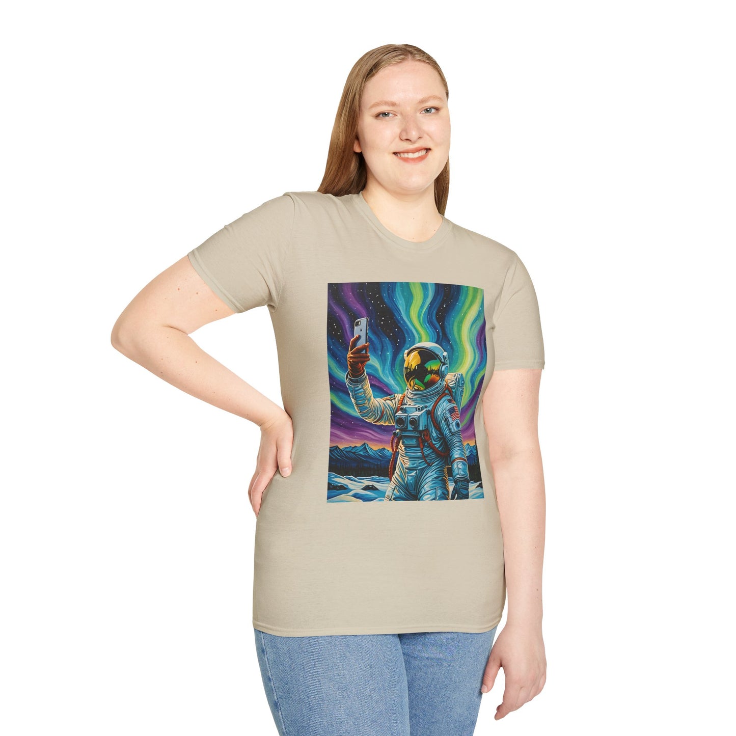 Vibrant Astronaut T-Shirt - Cosmic Vibes, Space Lover Gift, Unisex Casual Wear, Unique Graphic Tee, Festival Fashion