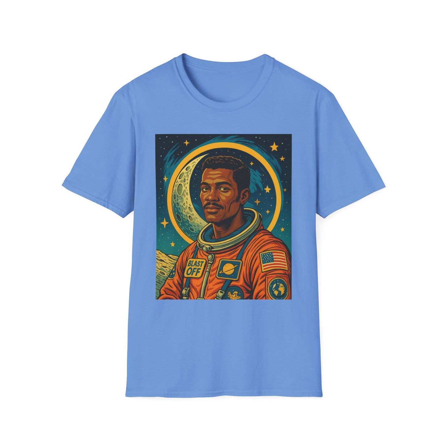 Afrofuturist Astronaut Shirt – Retro Space Art Tee – Gift for Sci-Fi Fans, Black Space History Buffs, Dreamers, Visionaries, and Cosmic Thinkers