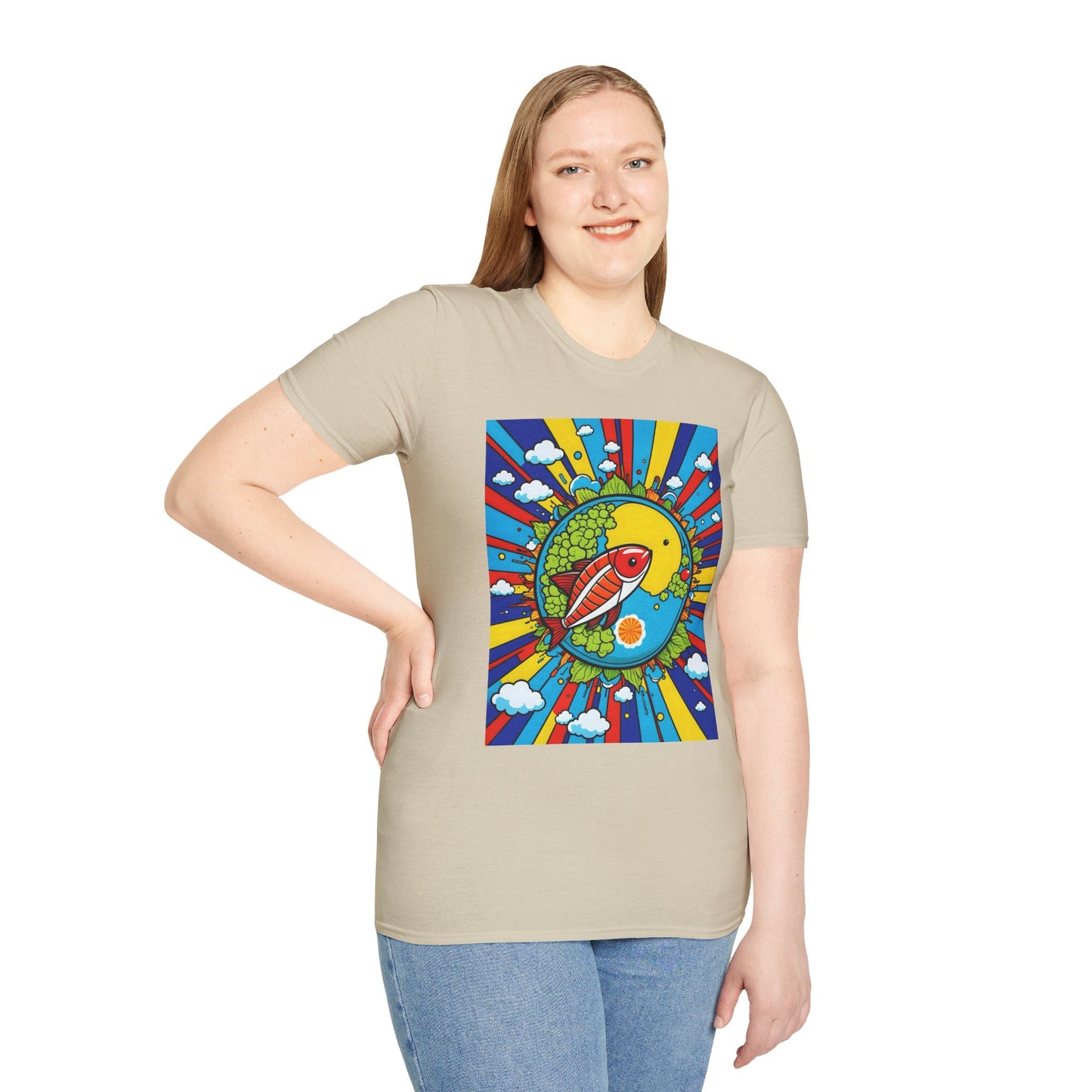 Trippy Sushi Shirt for Foodies Gift for Psychedelic Art Fans Funny Unisex Japanese Graphic Tee