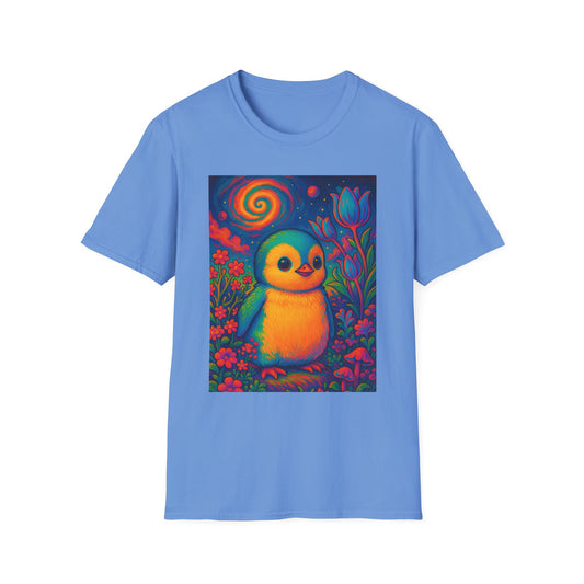 Psychedelic Baby Penguin T-Shirt – Trippy Cute Animal Tee – Gift for Penguin Lovers – Groovy Nature Shirt for Weirdos, Hippies, and Art Freaks