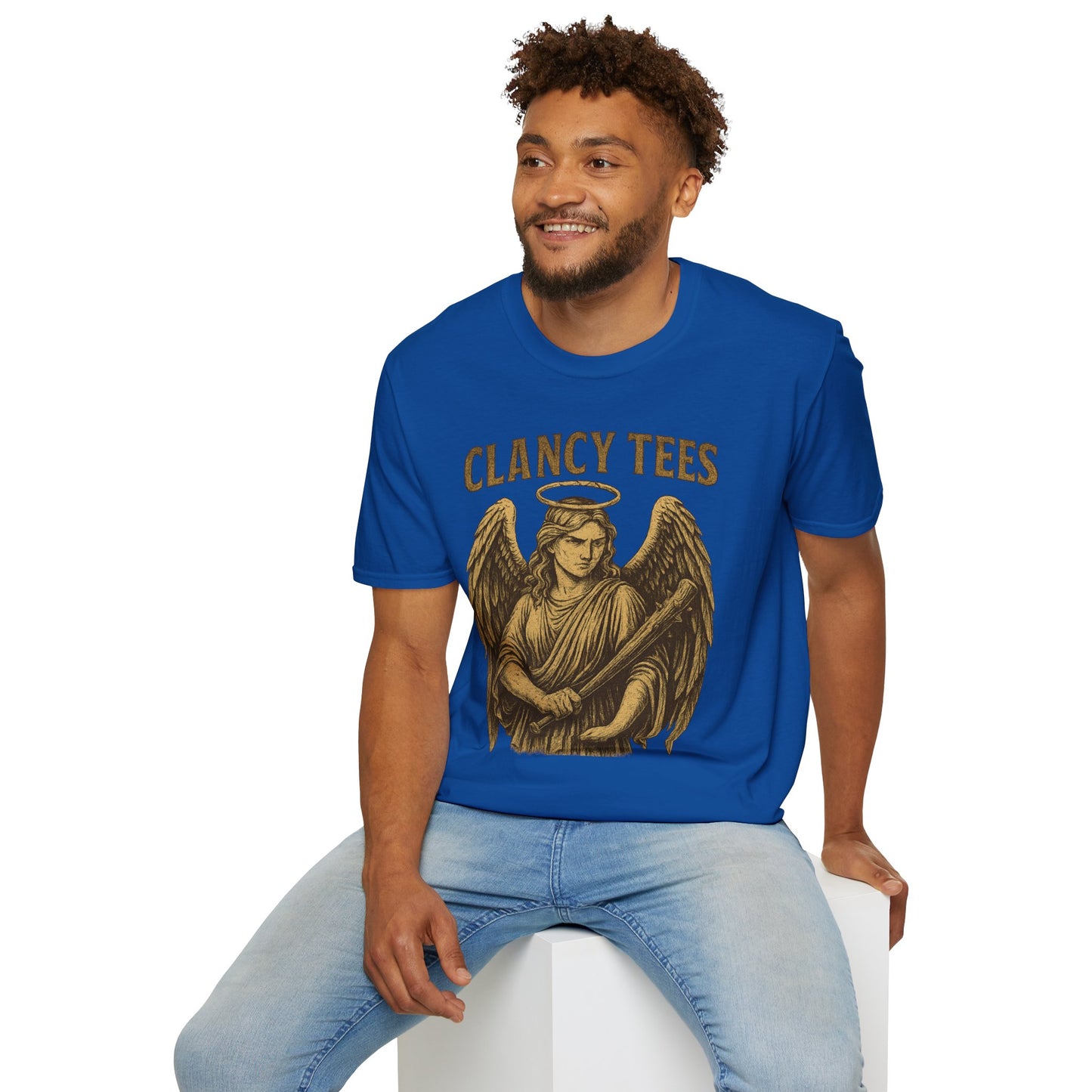 Warrior Angel T-Shirt Gothic Archangel Graphic Tee Dark Fantasy Shirt Gift for Metal Fans Gift for Angel Lovers Celestial Warrior Artwork