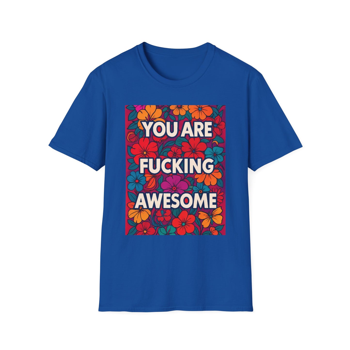 Colorful Inspirational Graphic T-Shirt, You Are Awesome Tee, Gift for Friends, Motivational Shirt, Casual Wear, Summer Vibes