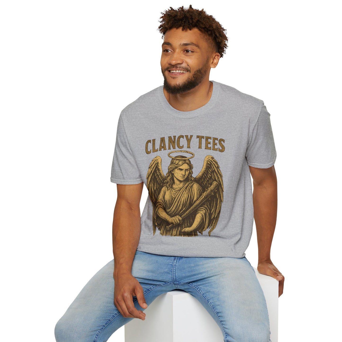 Warrior Angel T-Shirt Gothic Archangel Graphic Tee Dark Fantasy Shirt Gift for Metal Fans Gift for Angel Lovers Celestial Warrior Artwork