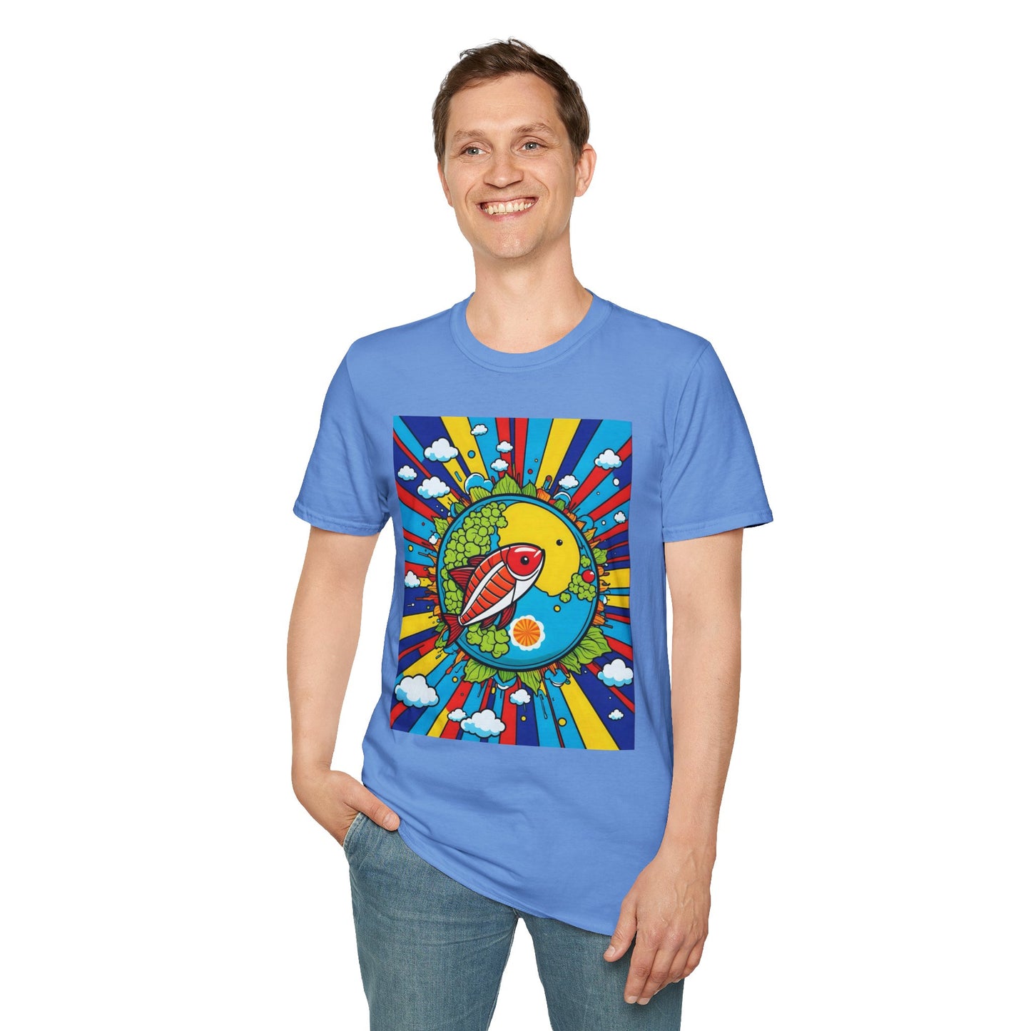 Trippy Sushi Shirt for Foodies Gift for Psychedelic Art Fans Funny Unisex Japanese Graphic Tee