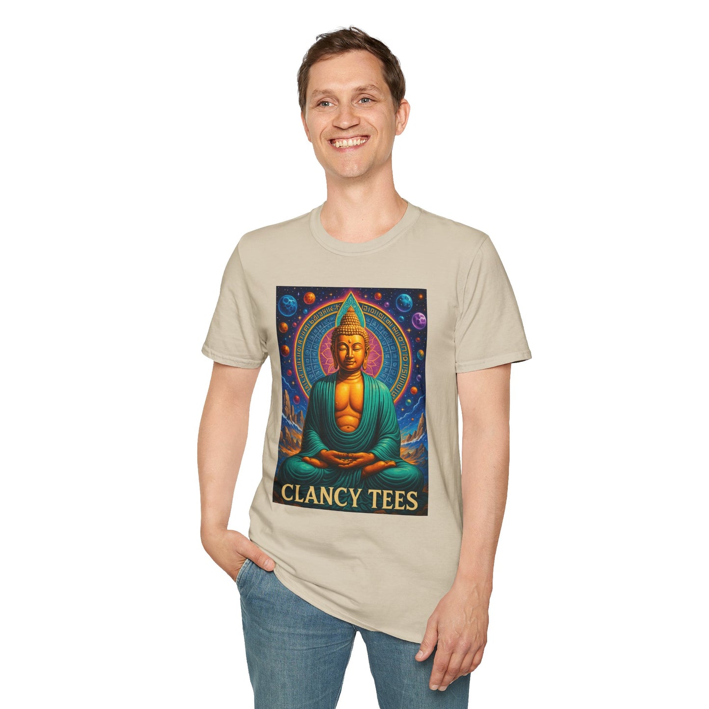 Trippy Buddha Meditation T-Shirt – Psychedelic Spiritual Shirt for Zen Seekers, Yoga Lovers, Gift for Mindful Friends, Cosmic Energy Tee
