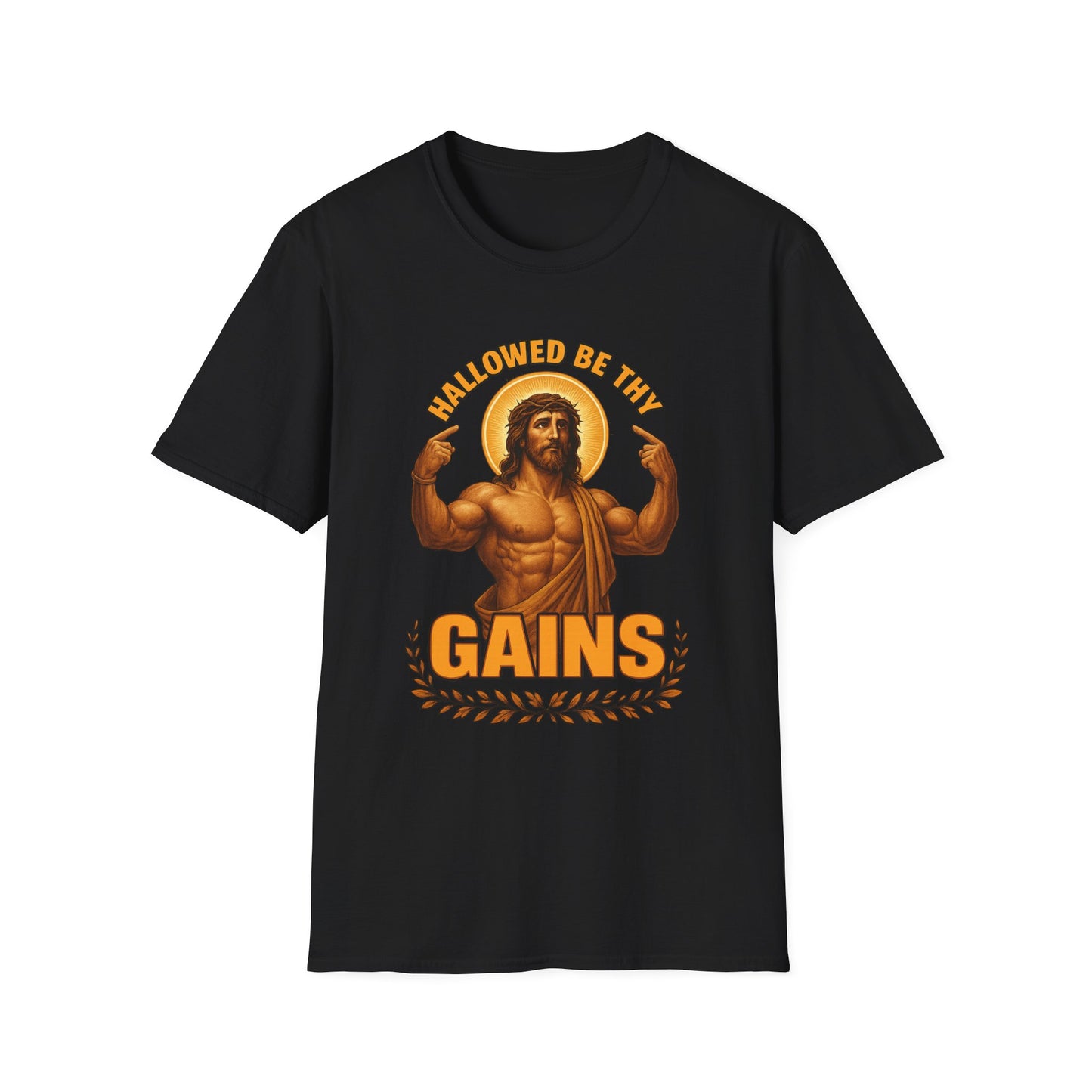 Jesus Gains Unisex T-Shirt, Funny Fitness Tee, Motivational Gym Shirt, Workout Apparel, Religious Gift, Christian Humor Clothing