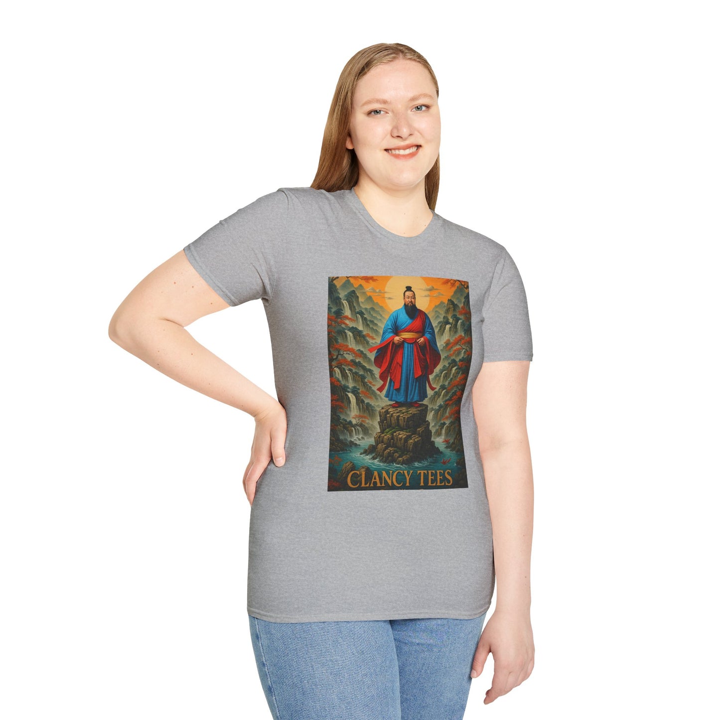 Ancient Warrior Monk T-Shirt Samurai Zen Mountain Tee Japanese Warrior Art Shirt Gift for Martial Arts Fans Gift for History Lovers Spiritual Art
