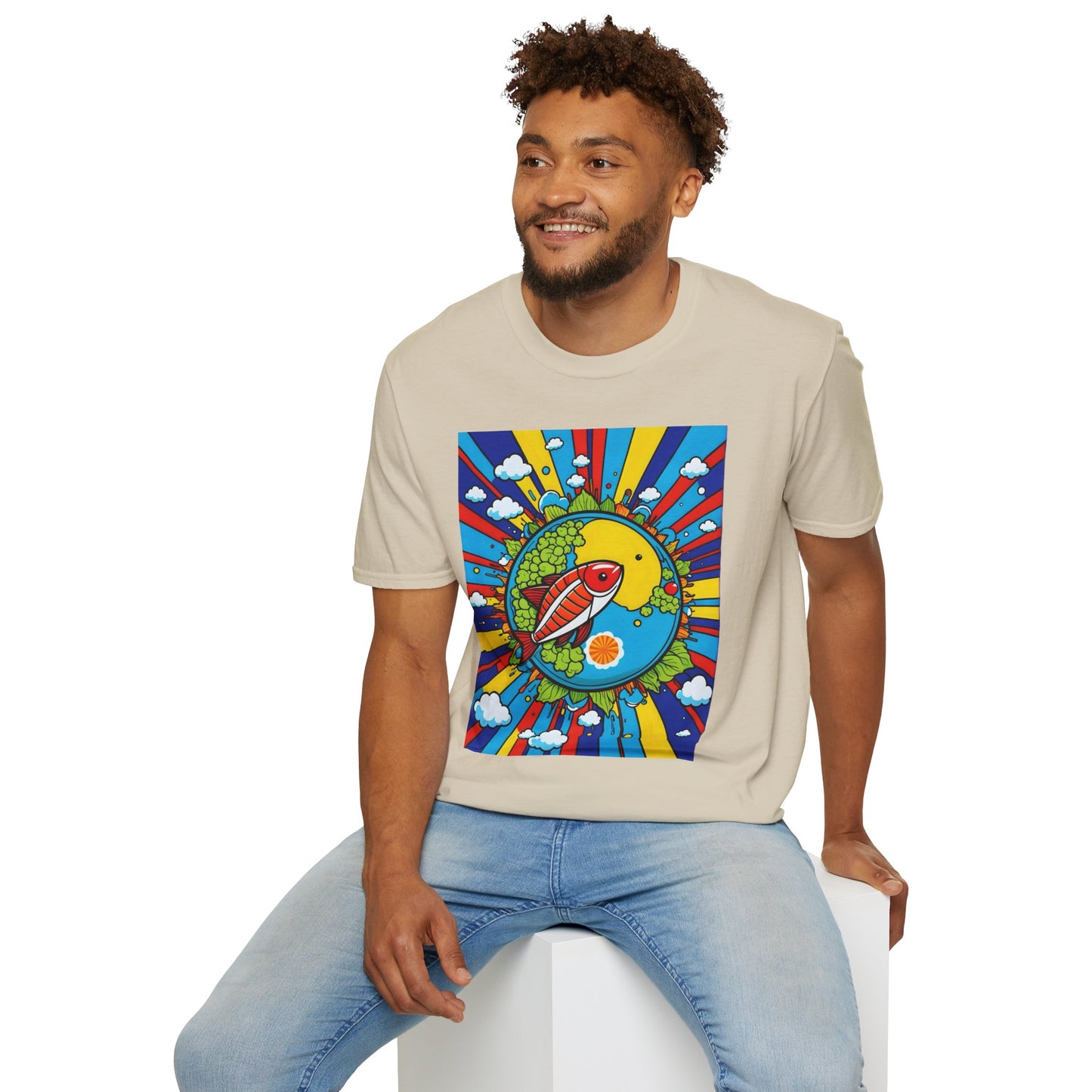 Trippy Sushi Shirt for Foodies Gift for Psychedelic Art Fans Funny Unisex Japanese Graphic Tee