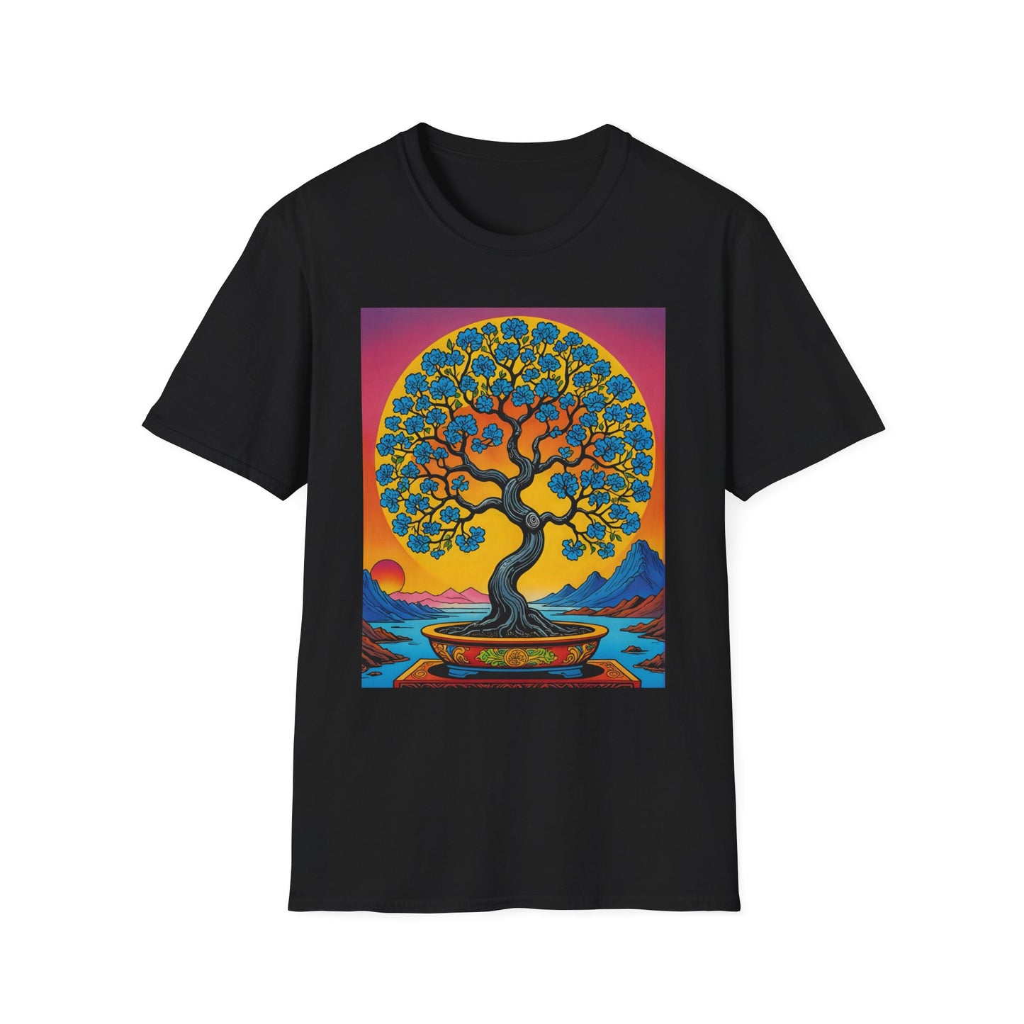 Spiritual Tree Graphic T-Shirt | Unisex Softstyle Tee | Nature Lover Gift | Bohemian Apparel | Yoga Shirt | Eco-Friendly Clothing | Art Tee