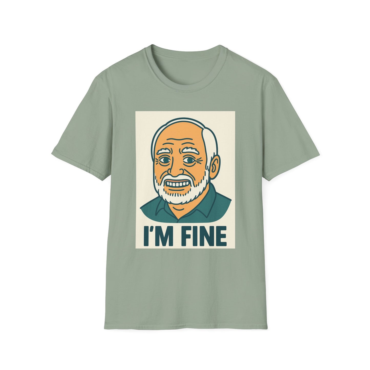 Humorous Unisex T-Shirt - 'I'M FINE', Funny Gift, Casual Wear, Everyday Humor, Father's Day Tee, Gift for Dad
