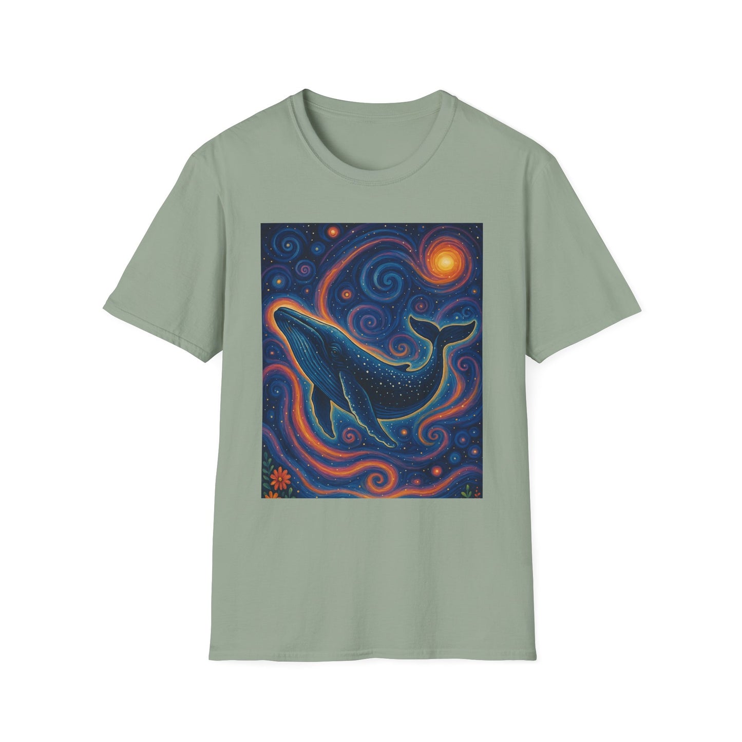 Cosmic Whale T-Shirt – Surreal Space Ocean Graphic Tee – Spiritual Whale Shirt Gift for Dreamers, Stargazers, Nature Nerds & Trippy Art Collectors