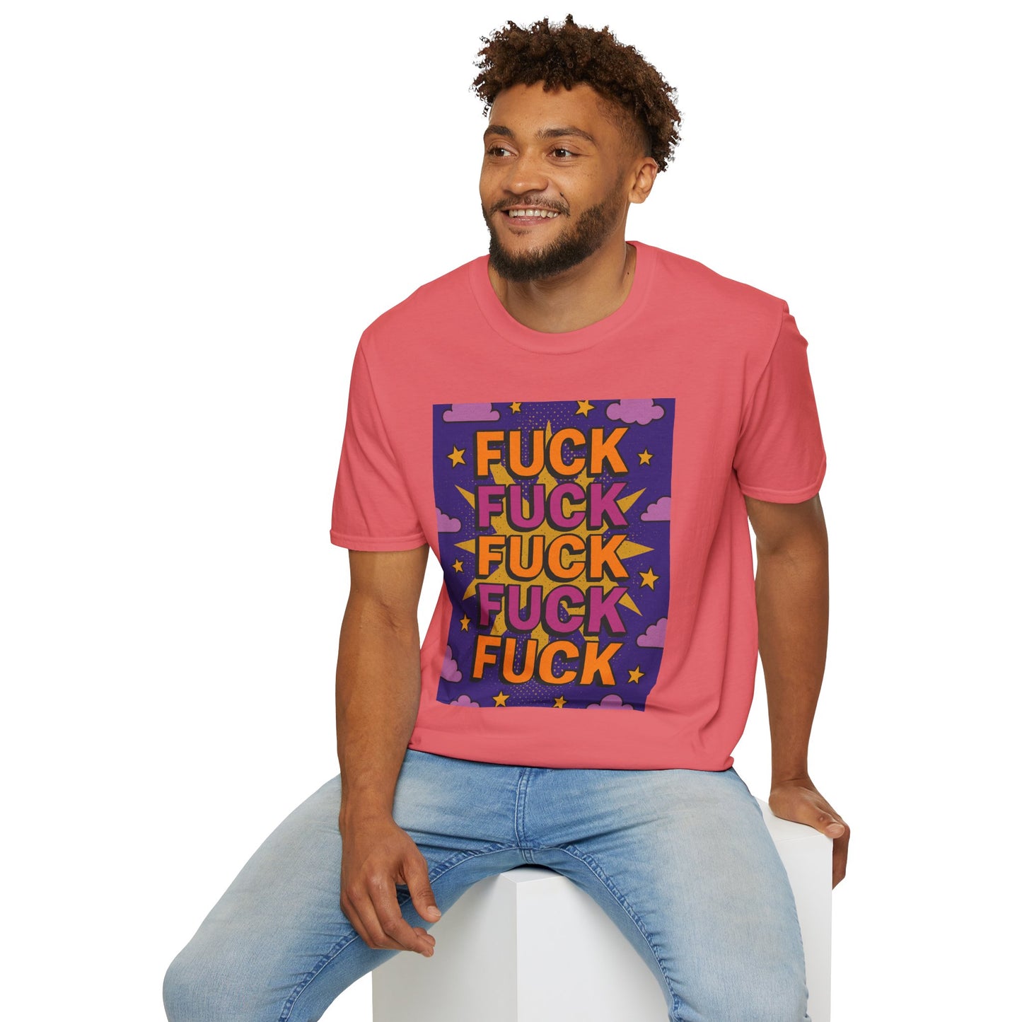 Stacked Fuck Shirt – Funny Profanity Graphic Tee for Overstimulated Adults, Stress Relief Wear, Gift for Burnouts, Cynics, and Sarcastic Friends