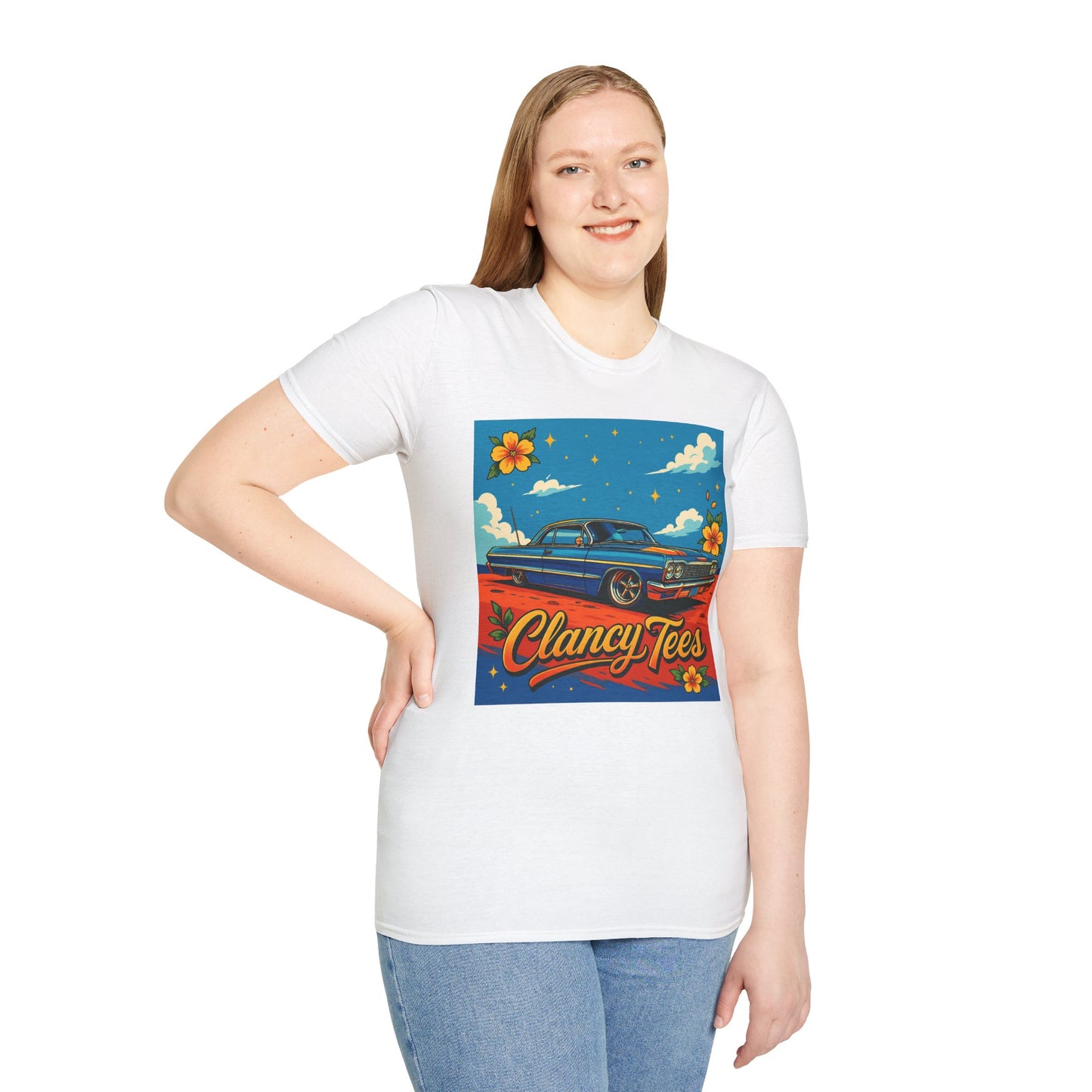 Lowrider Car Retro Shirt – Chicano Style Graphic Tee – Gift for Classic Car Lovers, Vintage Culture Fans, and Custom Car Aesthetic Addicts
