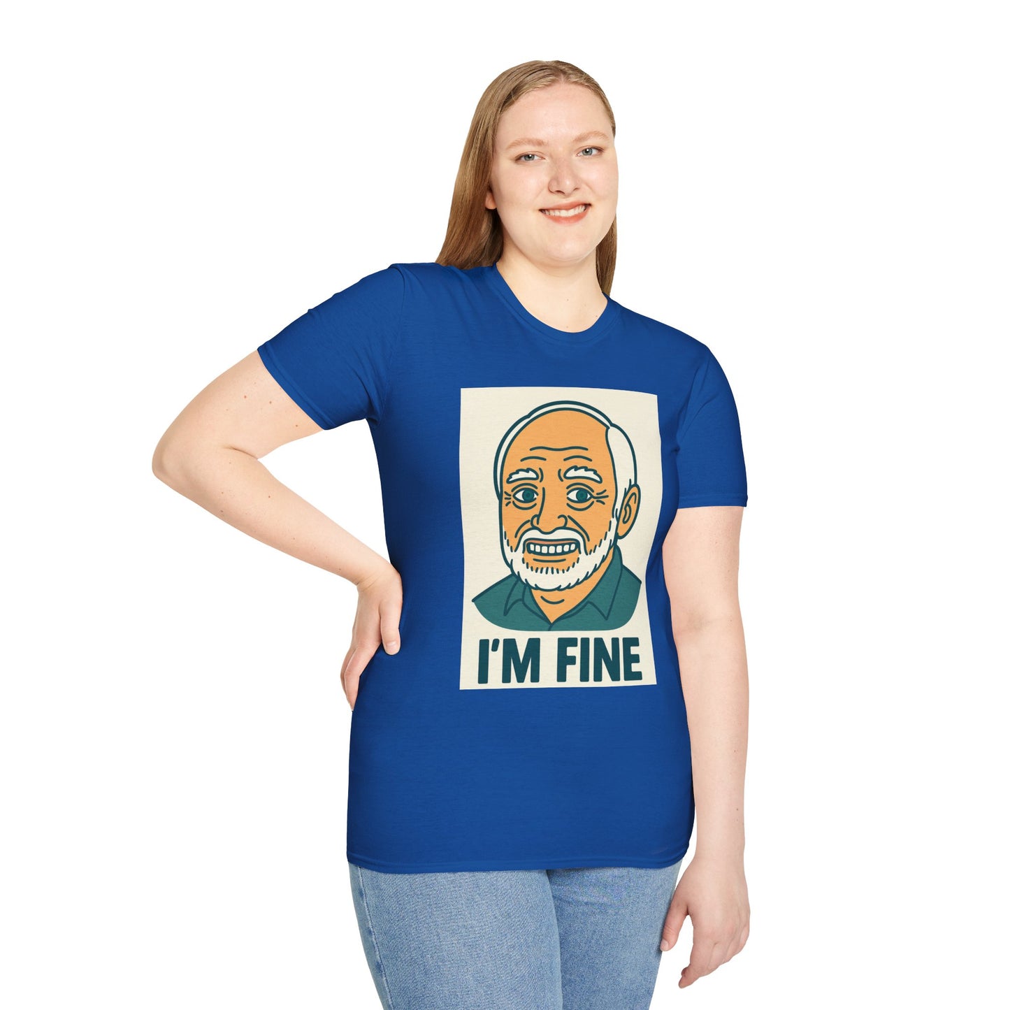 Humorous Unisex T-Shirt - 'I'M FINE', Funny Gift, Casual Wear, Everyday Humor, Father's Day Tee, Gift for Dad