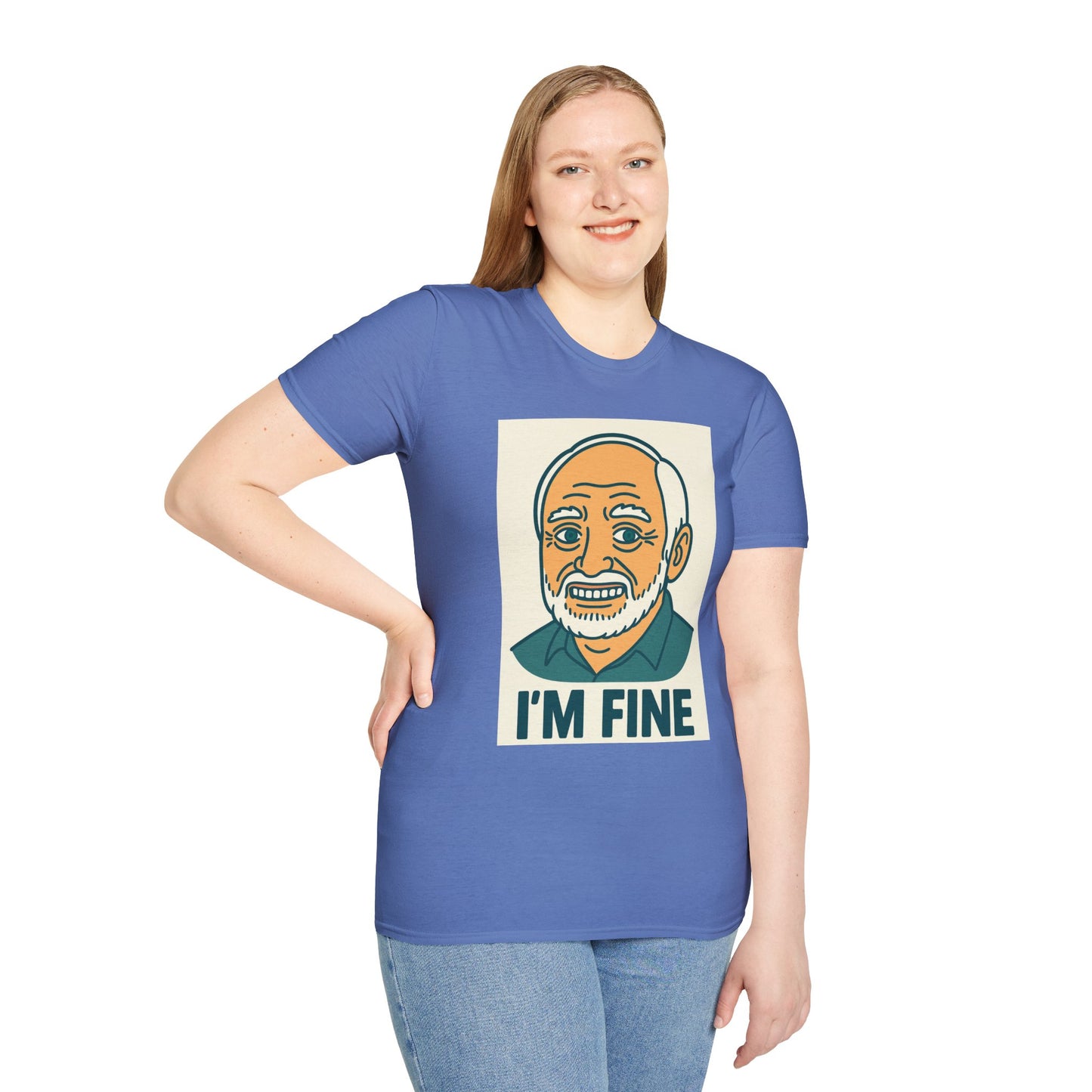 Humorous Unisex T-Shirt - 'I'M FINE', Funny Gift, Casual Wear, Everyday Humor, Father's Day Tee, Gift for Dad