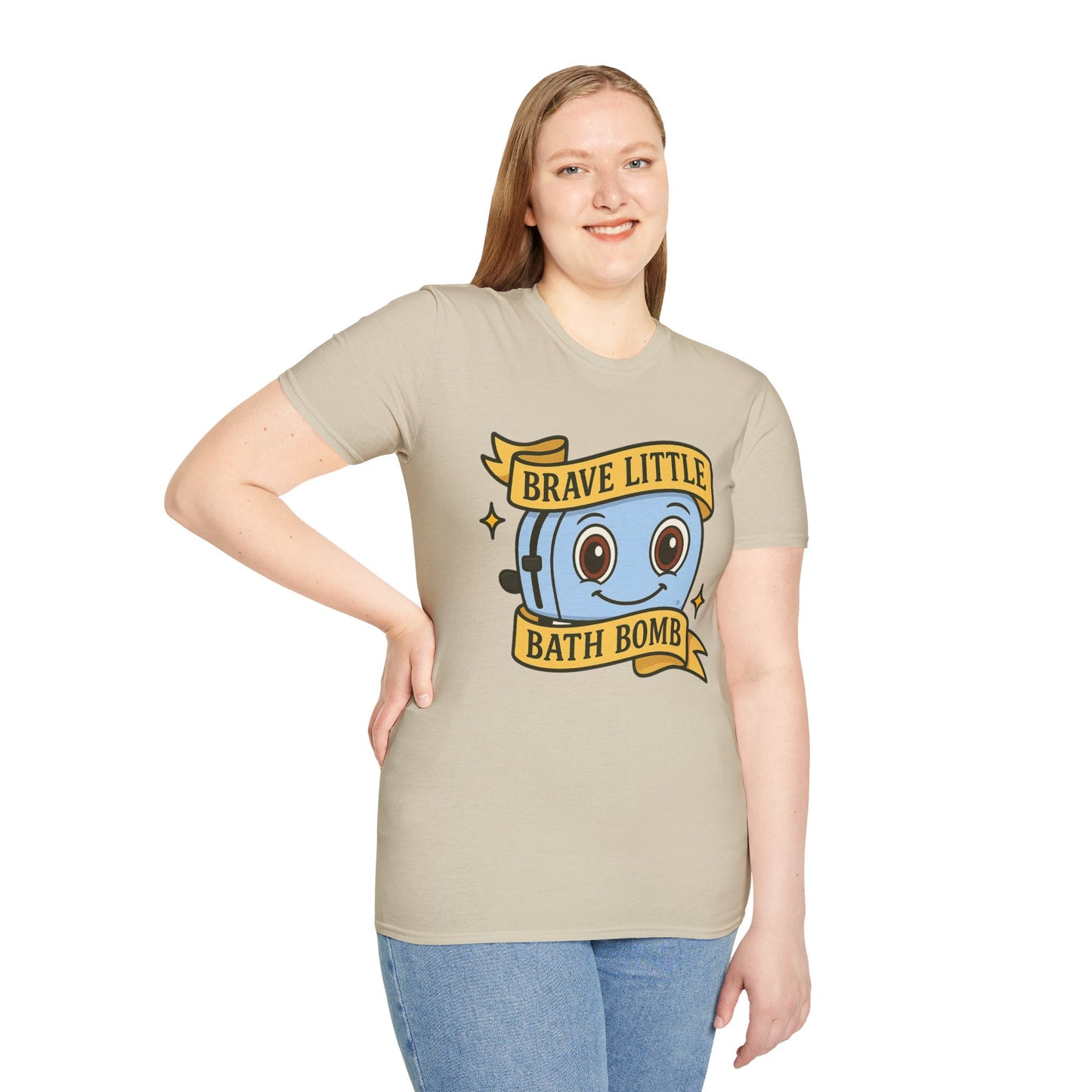 Brave Little Bath Bomb T-Shirt, Whimsical Tee for Kids, Fun Gift for Birthdays, Bath Lovers, Unique Graphic Shirt