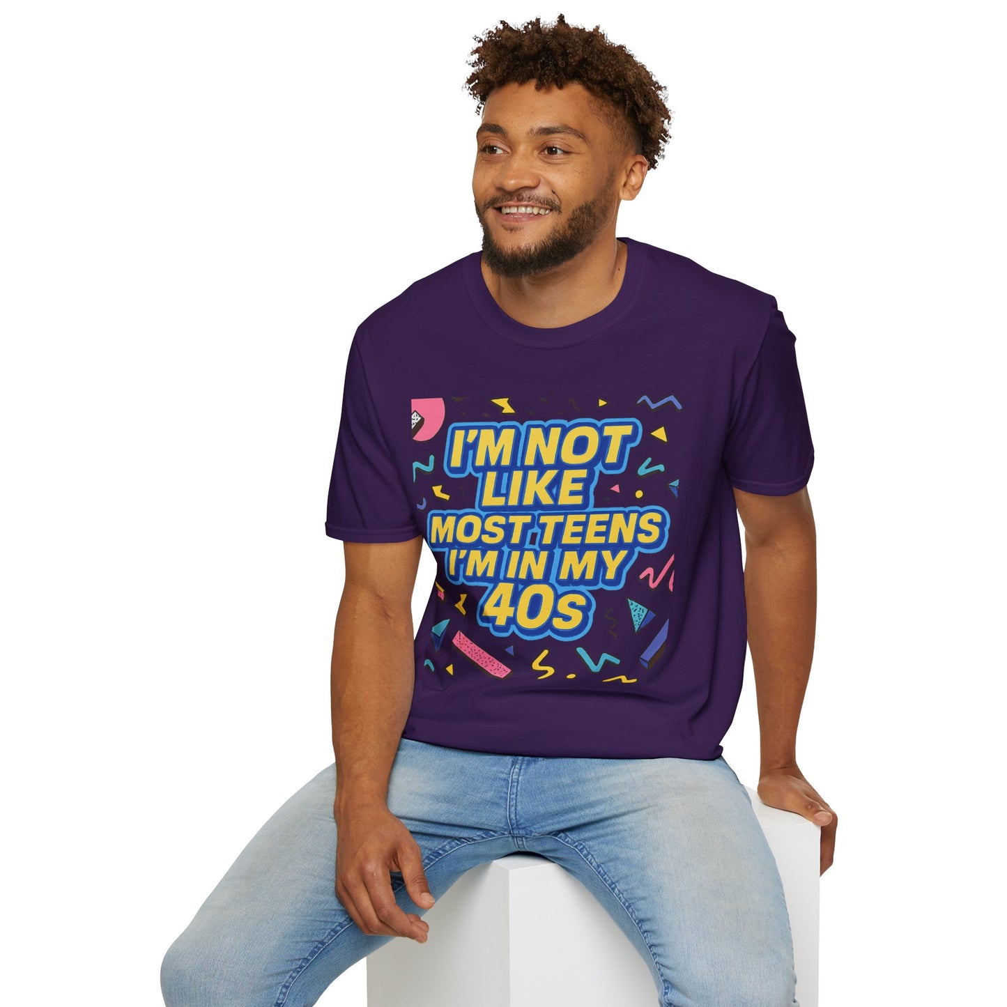 I’m Not Like Most Teens I’m in My 40s Shirt Funny Retro Tee Gift for Middle Aged Millennials Gen X Humor Nostalgia Shirt for Aging with Attitude