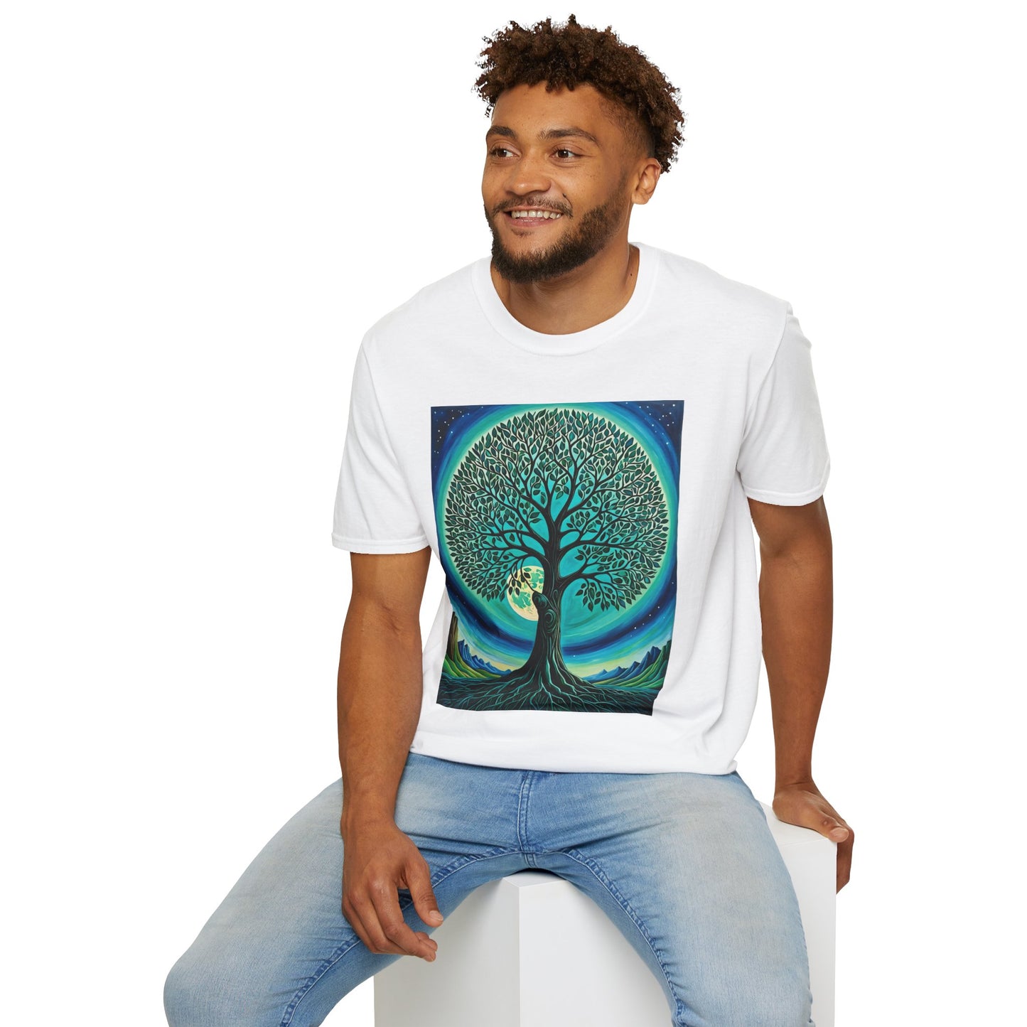 Tree of Life T-Shirt – Cosmic Nature Graphic Tee – Gift for Spiritual Friends, Psychedelic Art Lovers, and Mindful Hippie Souls