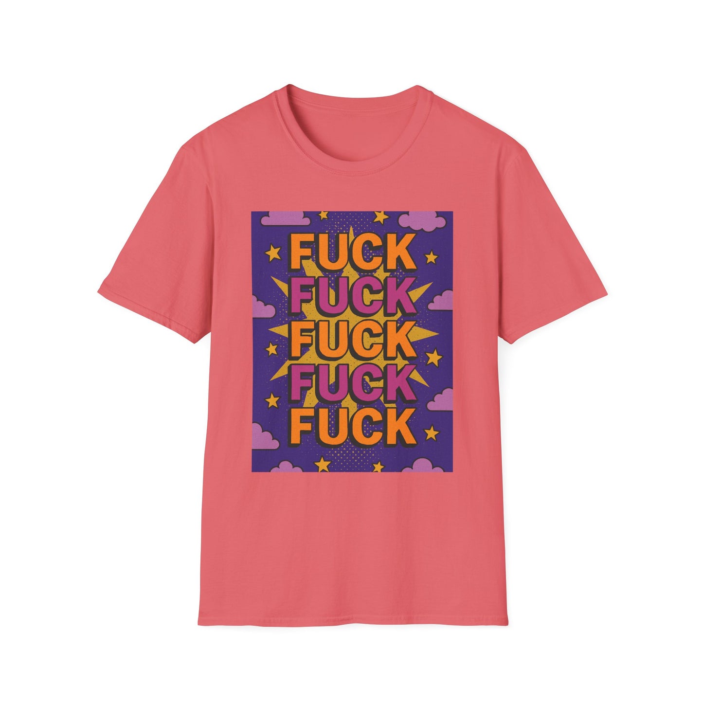 Stacked Fuck Shirt – Funny Profanity Graphic Tee for Overstimulated Adults, Stress Relief Wear, Gift for Burnouts, Cynics, and Sarcastic Friends