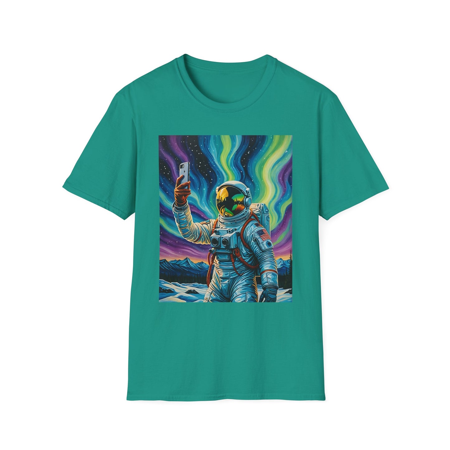 Vibrant Astronaut T-Shirt - Cosmic Vibes, Space Lover Gift, Unisex Casual Wear, Unique Graphic Tee, Festival Fashion