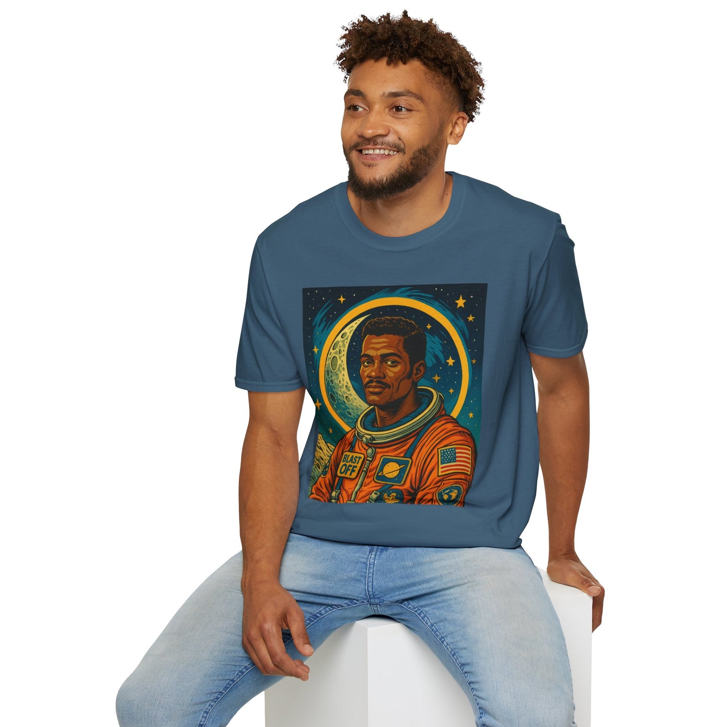 Afrofuturist Astronaut Shirt – Retro Space Art Tee – Gift for Sci-Fi Fans, Black Space History Buffs, Dreamers, Visionaries, and Cosmic Thinkers