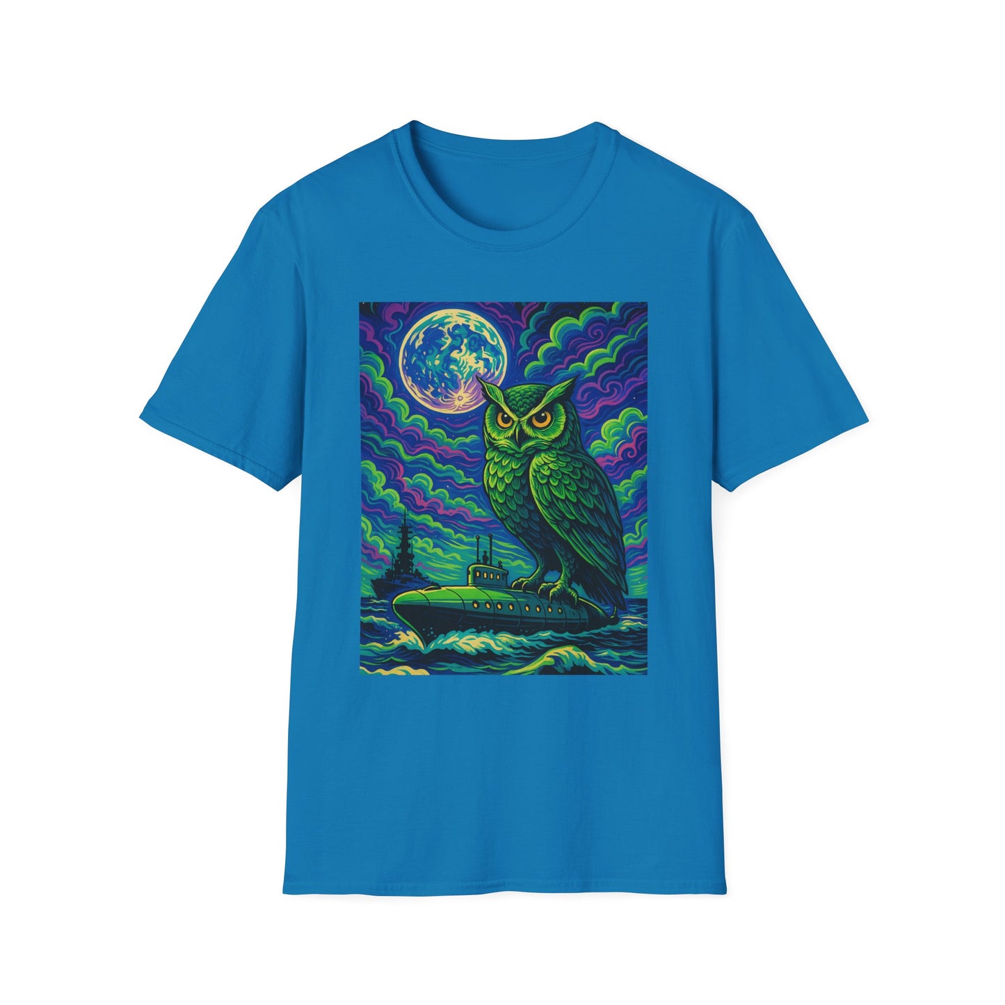 Psychedelic Owl T-Shirt – Trippy Moonlight Animal Tee – Gift for Night Owls, Nature Lovers, Surreal Art Fans & Creatures of the Cosmic Forest