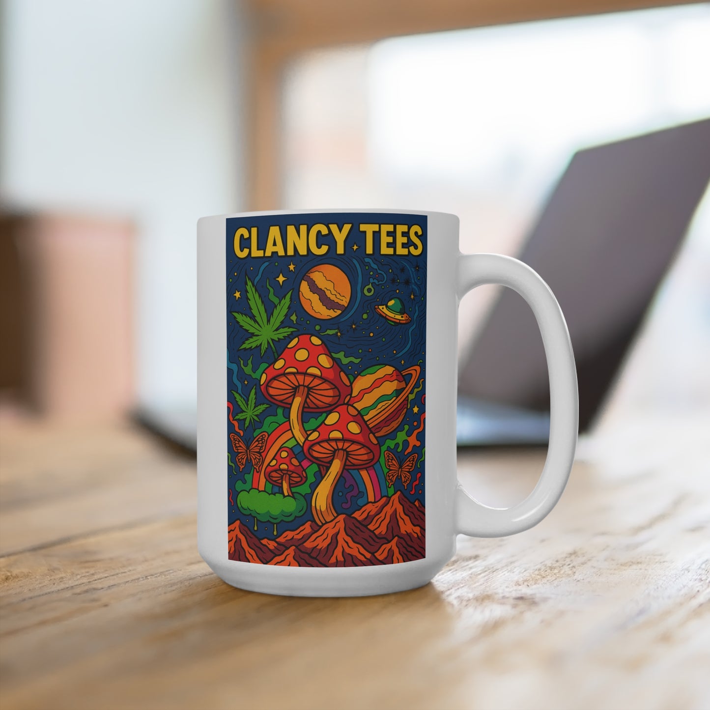Trippy Mushroom Coffee Mug Psychedelic Galaxy Cup Stoner Gift For Friends