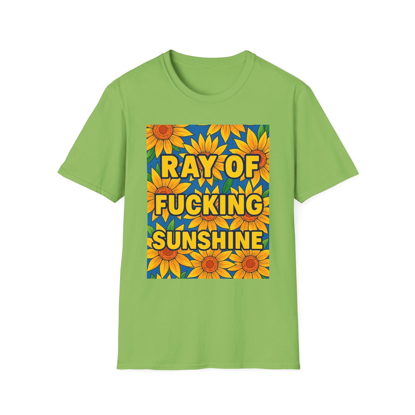 Cheerful Graphic Tee: "Ray of Fucking Sunshine" Unisex Softstyle T-Shirt | Gift for Friends, Casual Wear, Summer Vibes, Birthday Gift, [...]