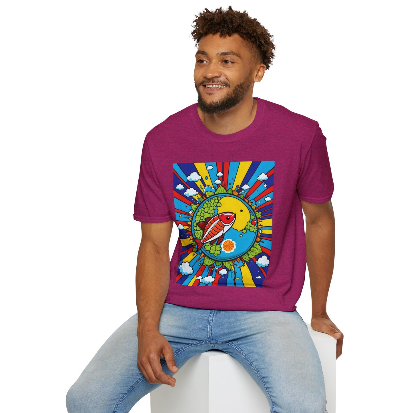 Trippy Sushi Shirt for Foodies Gift for Psychedelic Art Fans Funny Unisex Japanese Graphic Tee